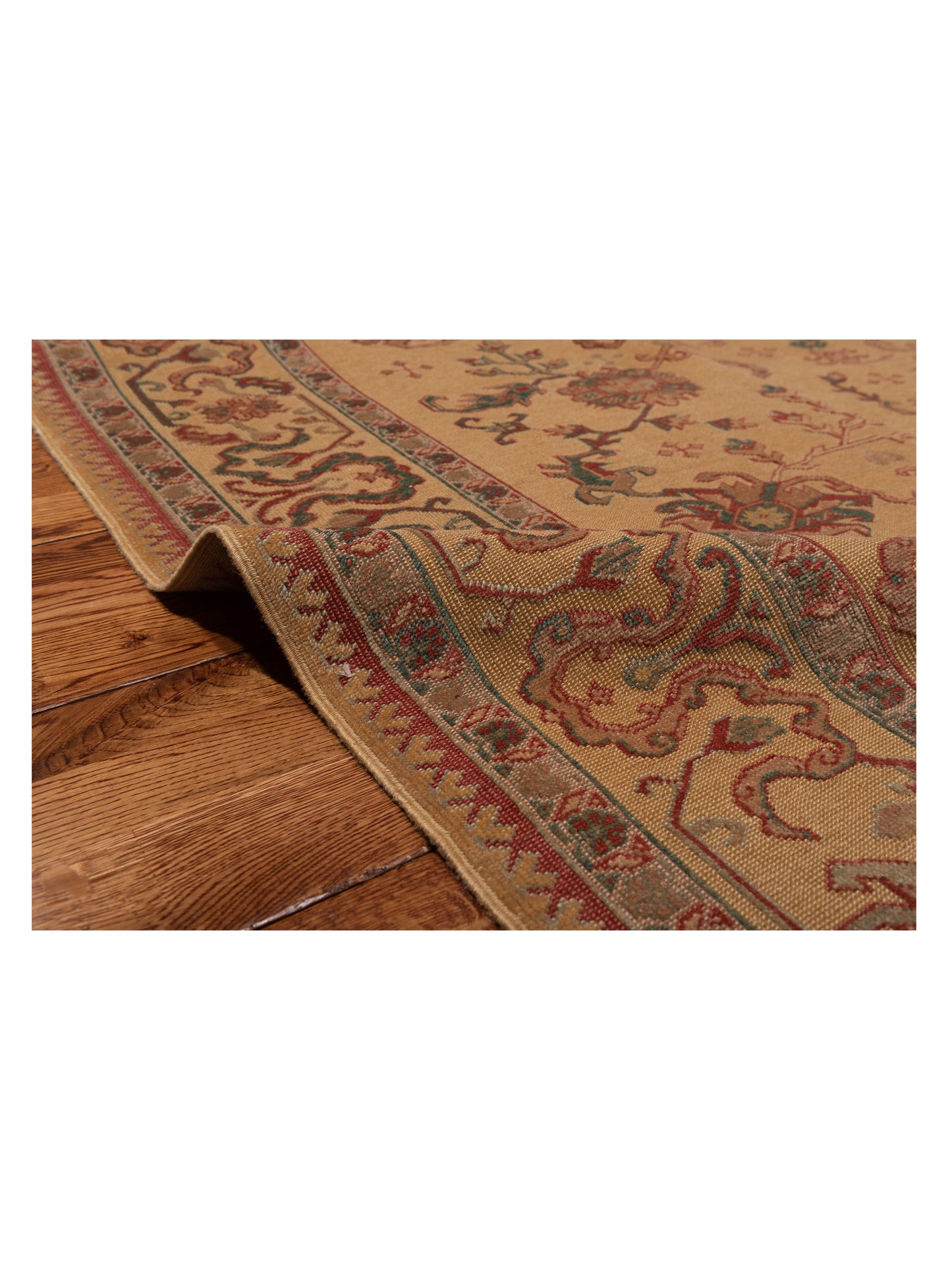 Pasha Antique Loom 117159 Gold Gold Transitional Hand Knotted Rug