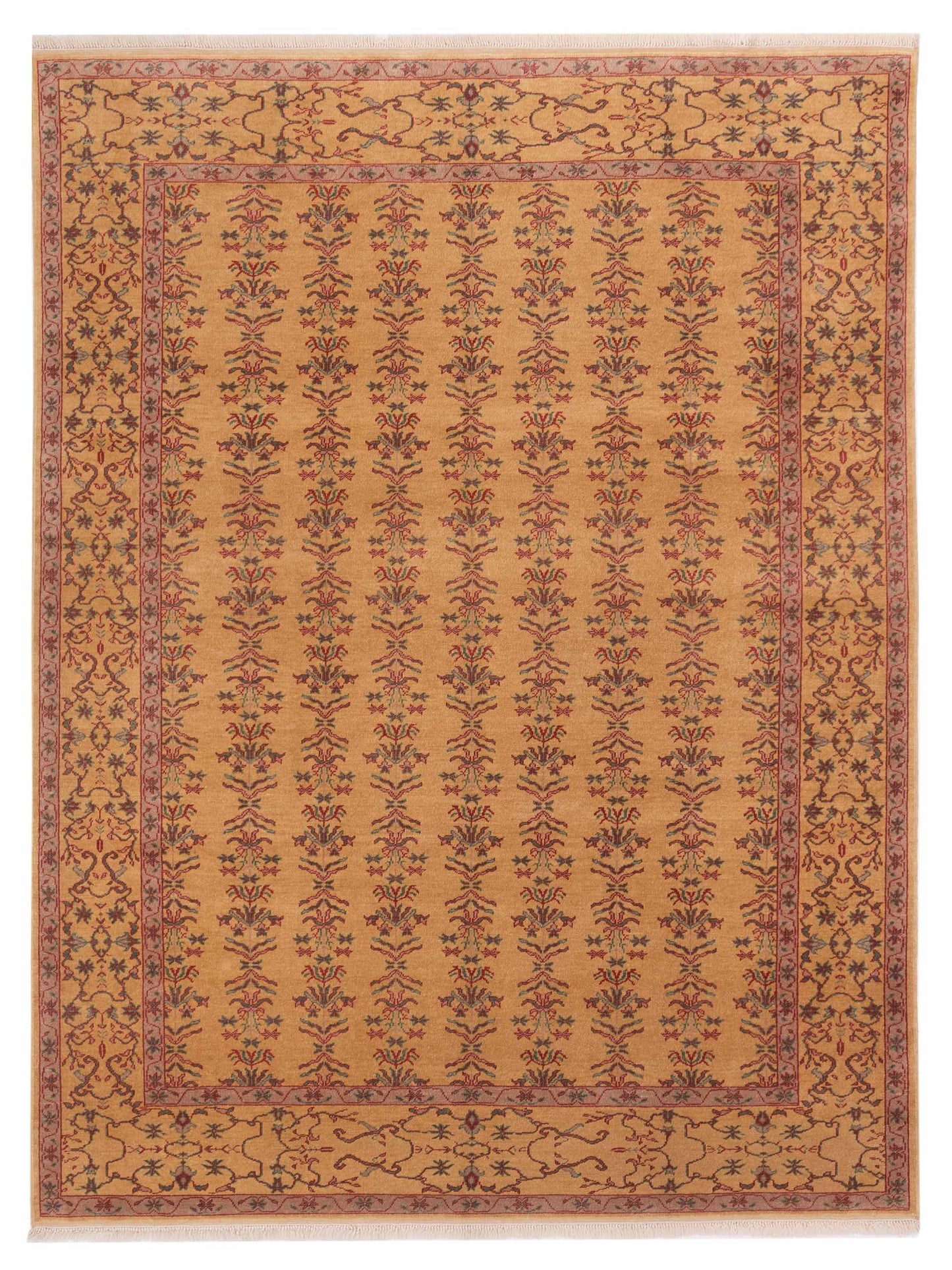 Pasha Antique Loom 117160 Gold Transitional Hand Knotted Rug