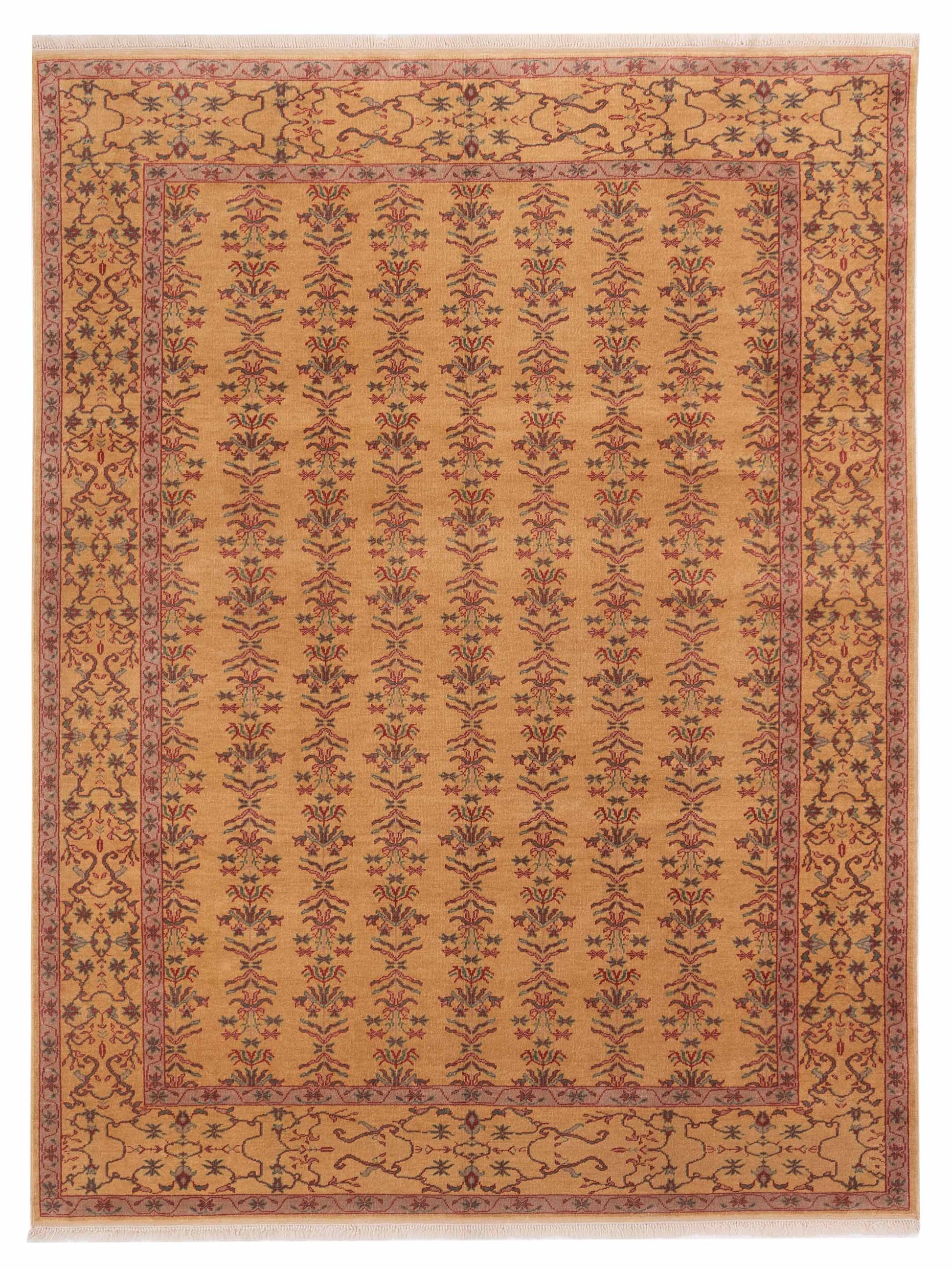 Pasha Antique Loom 117160 Gold Transitional Hand Knotted Rug