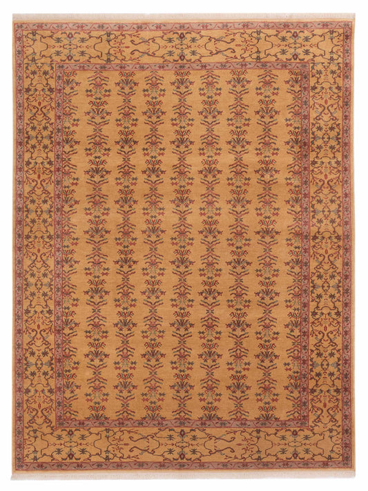 Pasha Antique Loom 117160 Gold Transitional Hand Knotted Rug