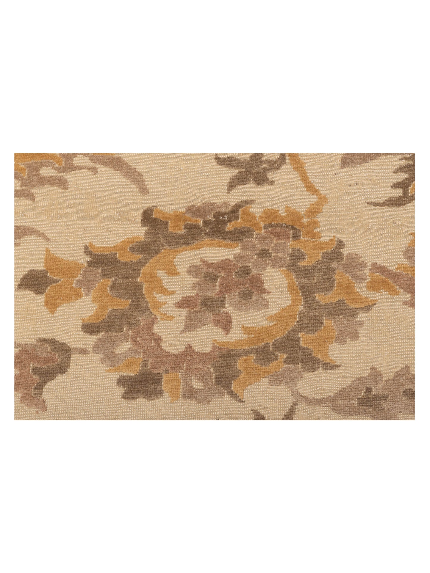 Pasha Antique Loom 117169 Ivory Gold Transitional Hand Knotted Rug