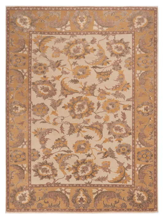 Pasha Antique Loom 117169 Ivory Transitional Hand Knotted Rug