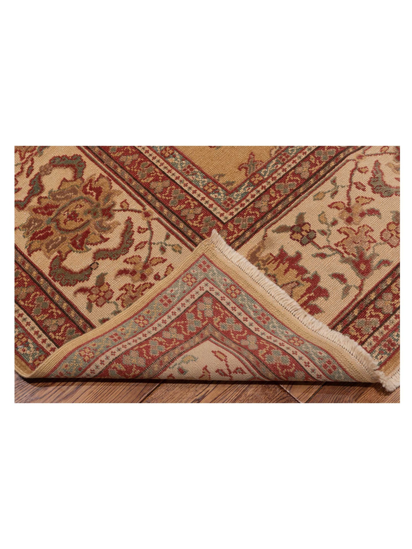 Pasha Antique Loom 117180 Gold Ivory Transitional Hand Knotted Rug