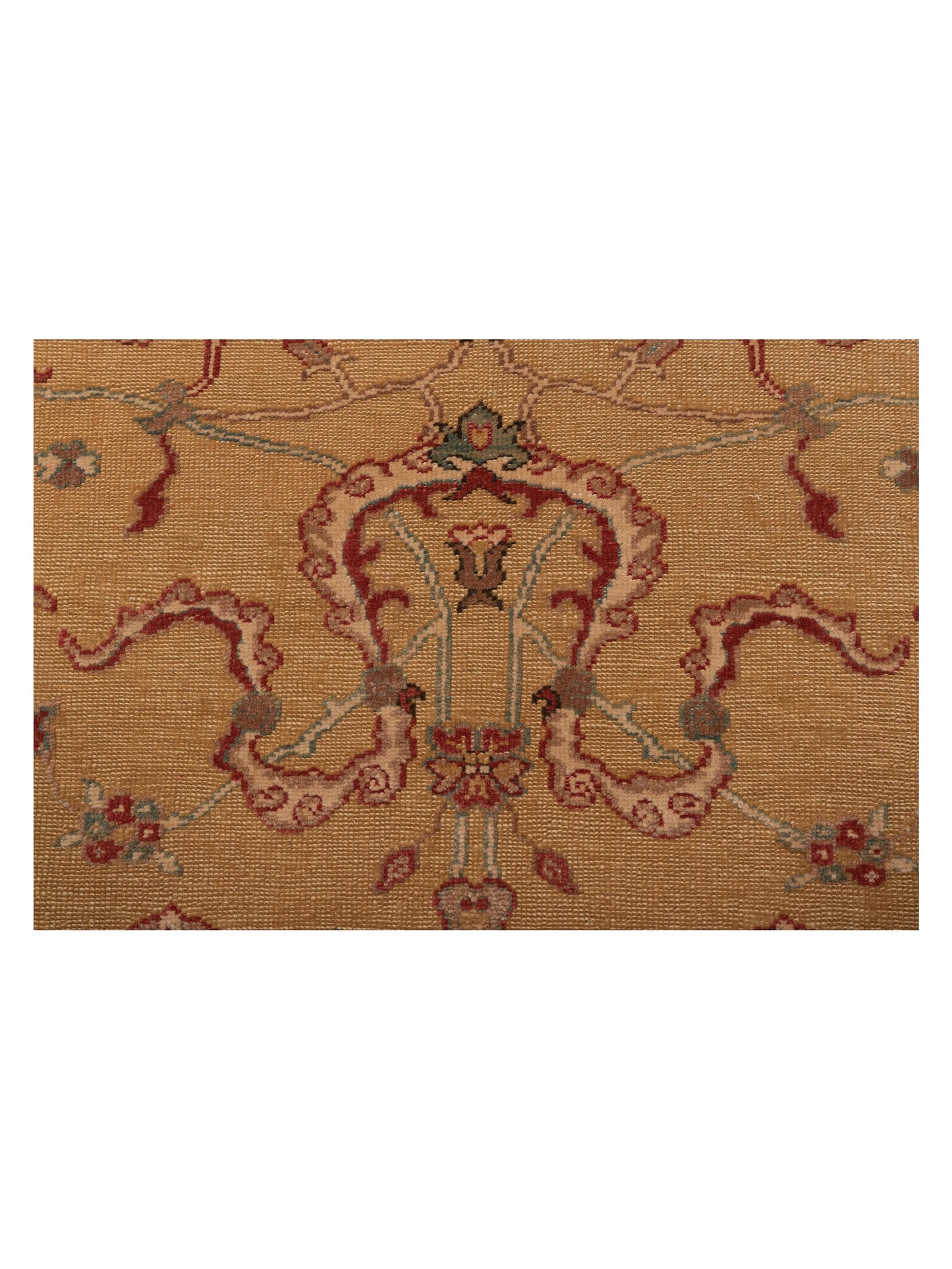 Pasha Antique Loom 117180 Gold Ivory Transitional Hand Knotted Rug