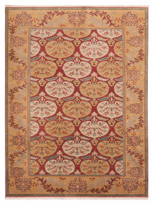 Pasha Antique Loom 117189 Rust Transitional Hand Knotted Rug