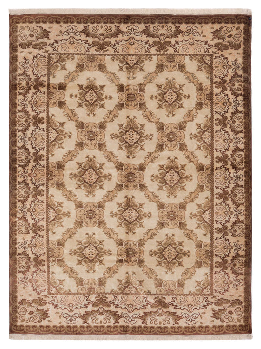 Pasha Antique Loom 117193 Ivory Transitional Hand Knotted Rug