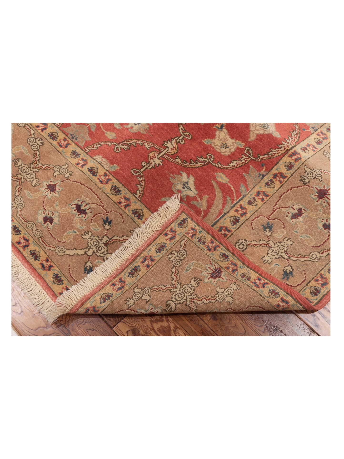 Pasha Antique Loom 117194 Rust Brown Transitional Hand Knotted Rug