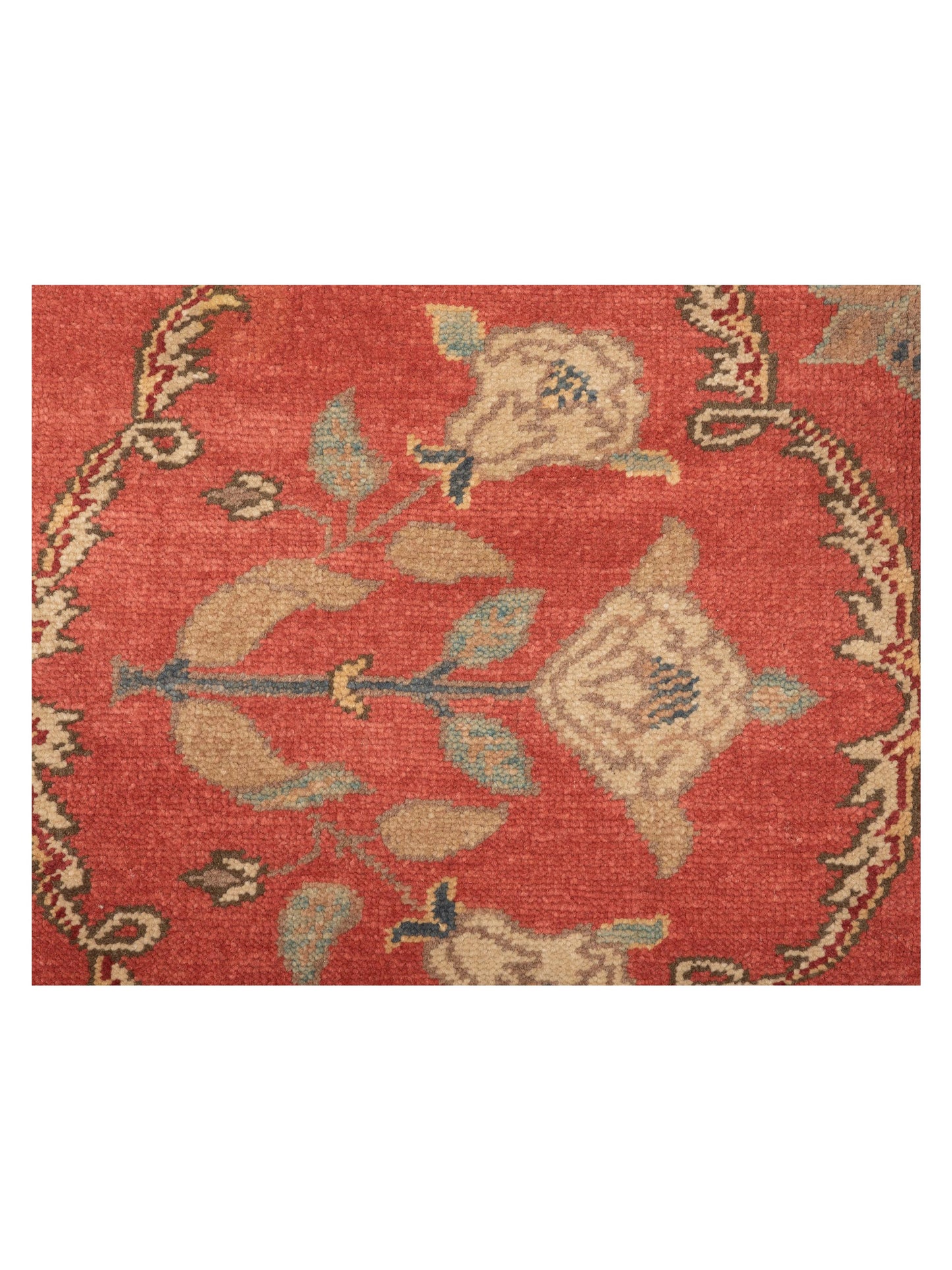 Pasha Antique Loom 117194 Rust Brown Transitional Hand Knotted Rug