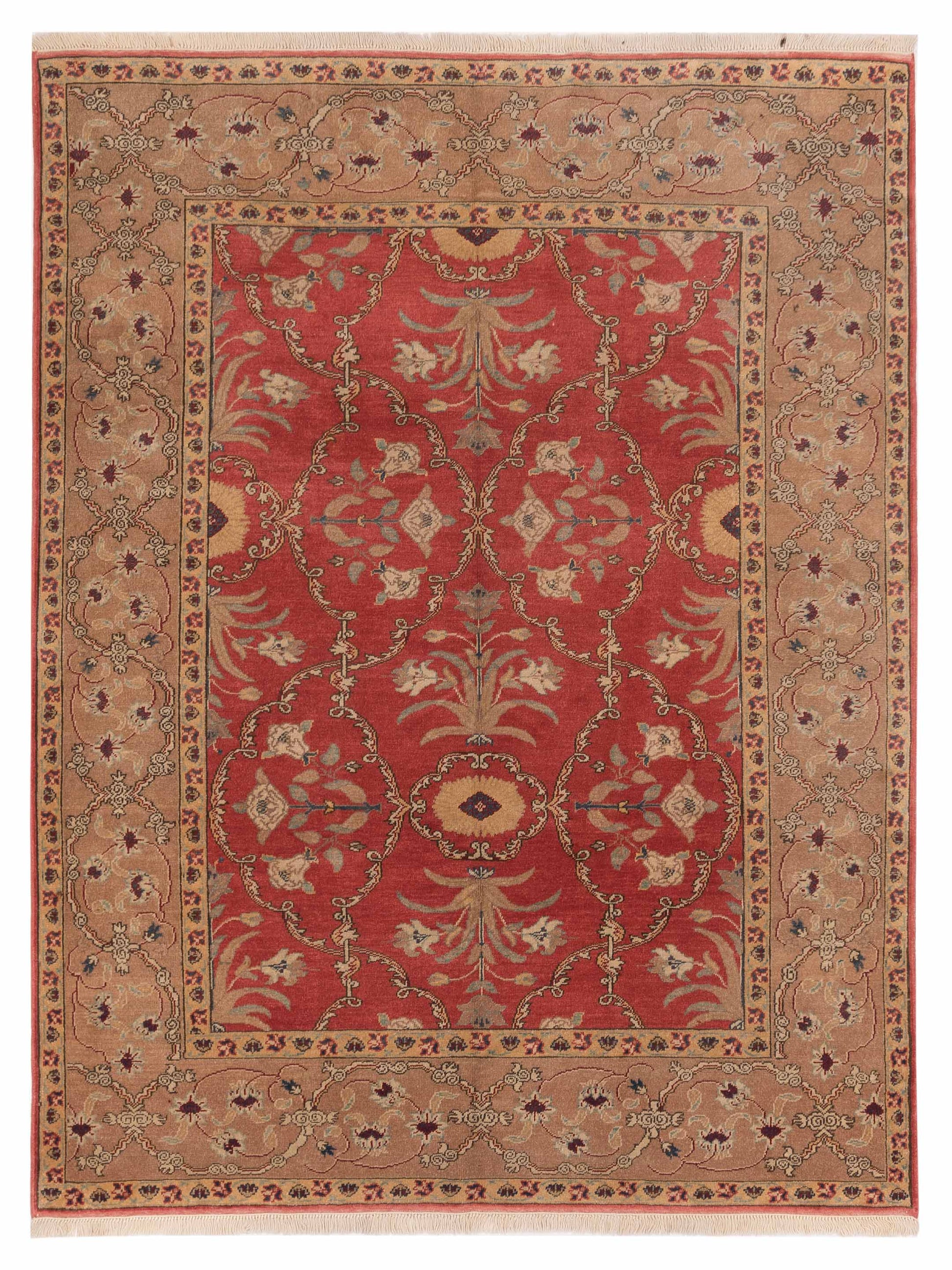 Pasha Antique Loom 117194 Rust Transitional Hand Knotted Rug