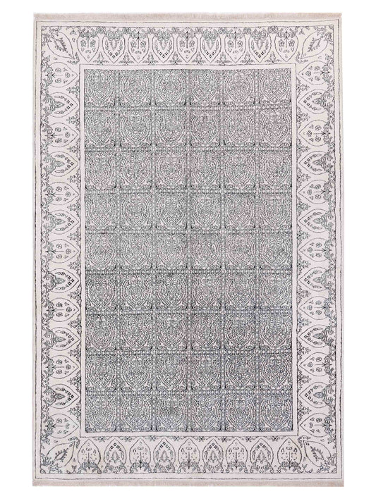 Siena Tibetino 117265 Ivory Contemporary Hand Knotted Rug