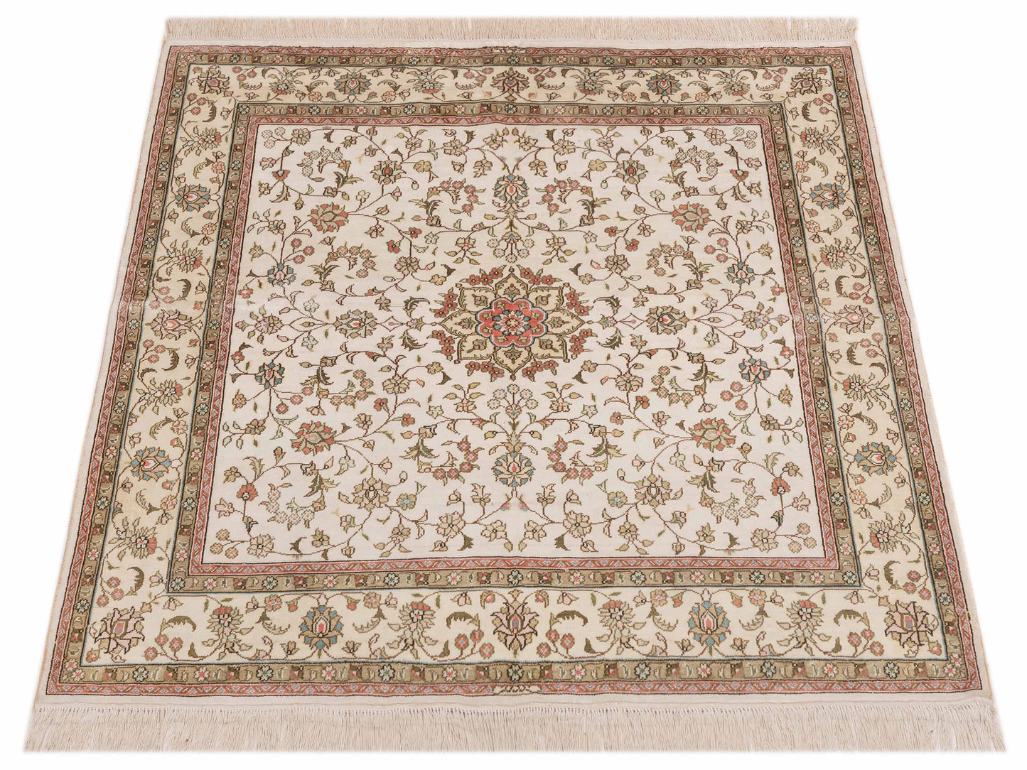 Pasha Elegance 117991 Ivory Ivory Traditional Hand Knotted Rug