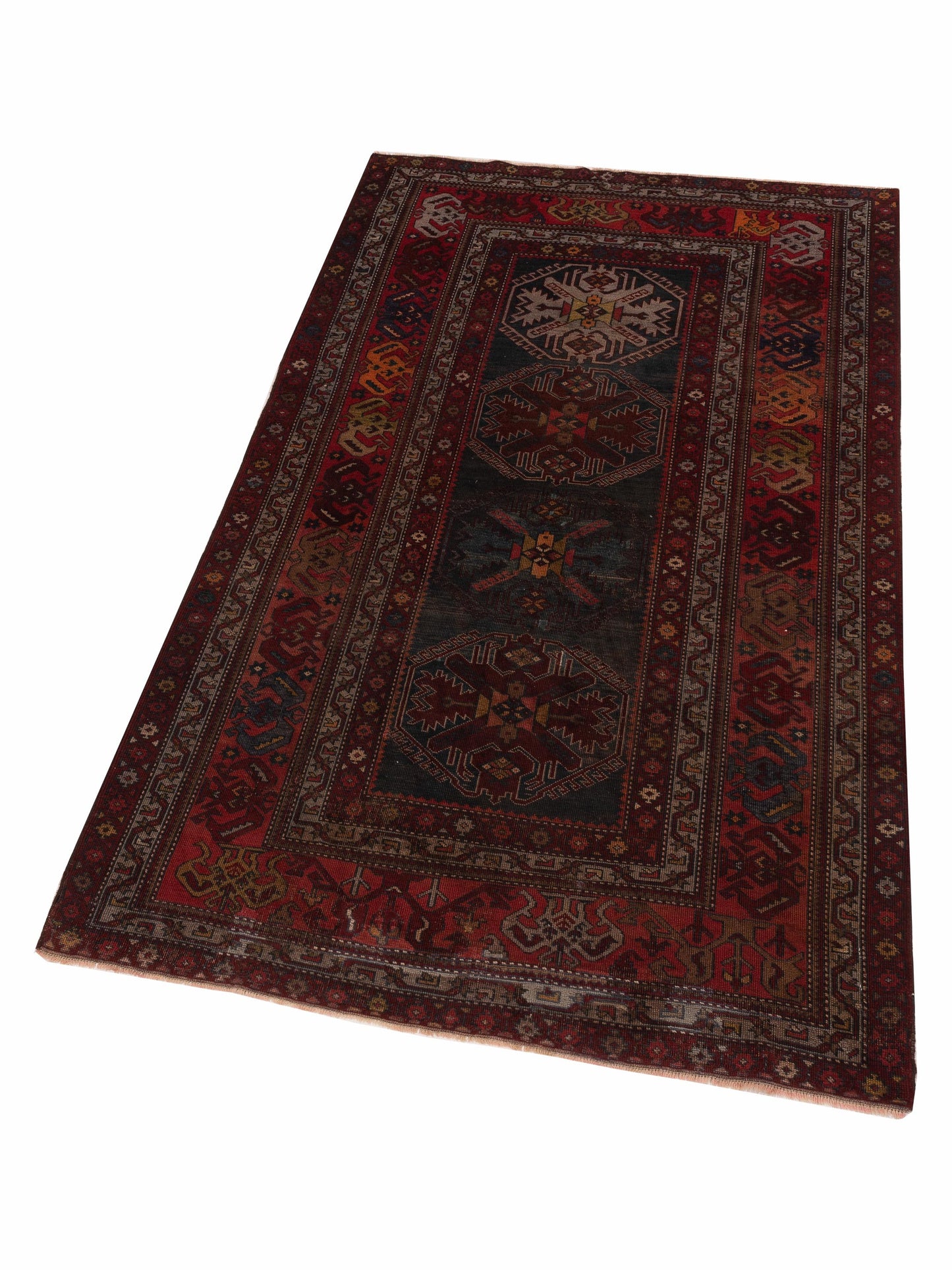 Pasha Old Anatolian 118731 Black Red Traditional Hand Knotted Rug