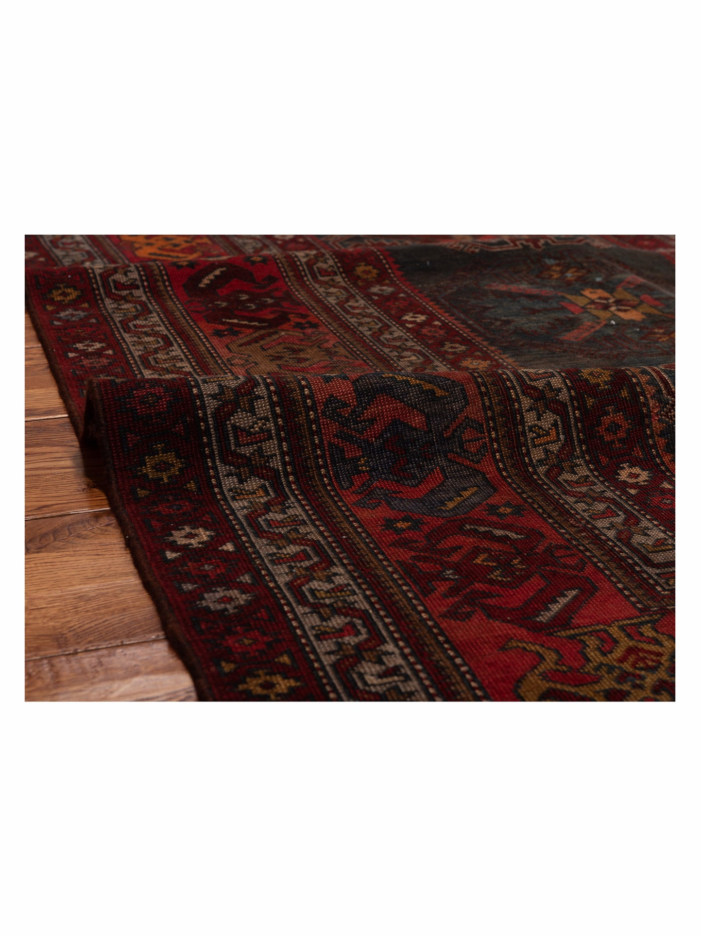 Pasha Old Anatolian 118731 Black Red Traditional Hand Knotted Rug