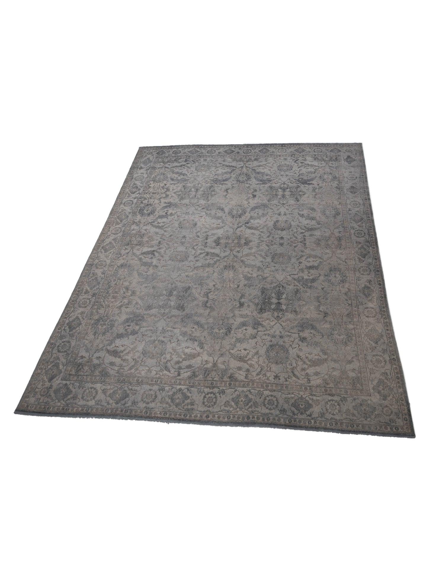 Pasha Vintage 118750 Light Gray  Transitional Hand Knotted Rug