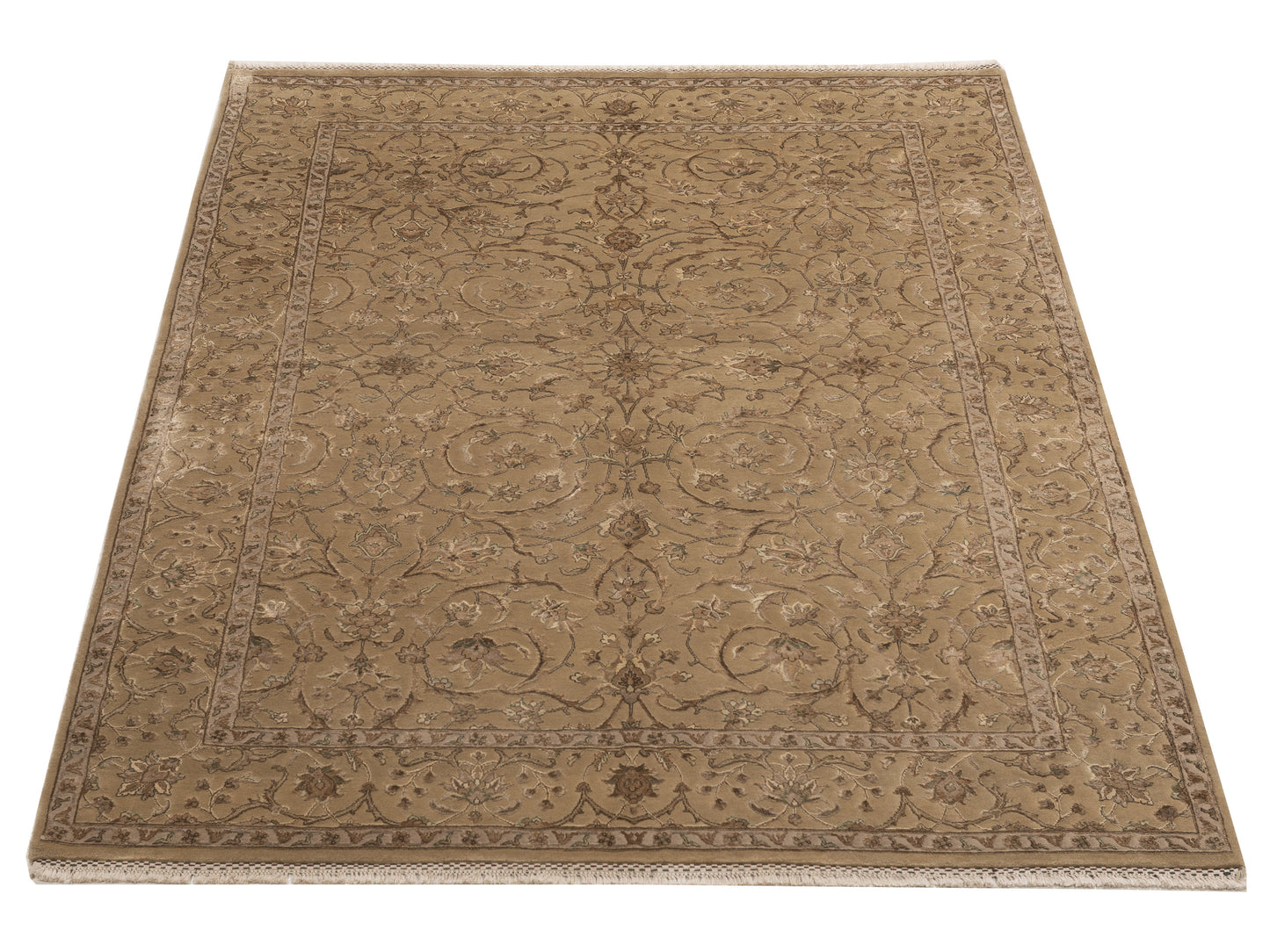 Rajpur Imperial 118926 Gold Gold Traditional Hand Knotted Rug