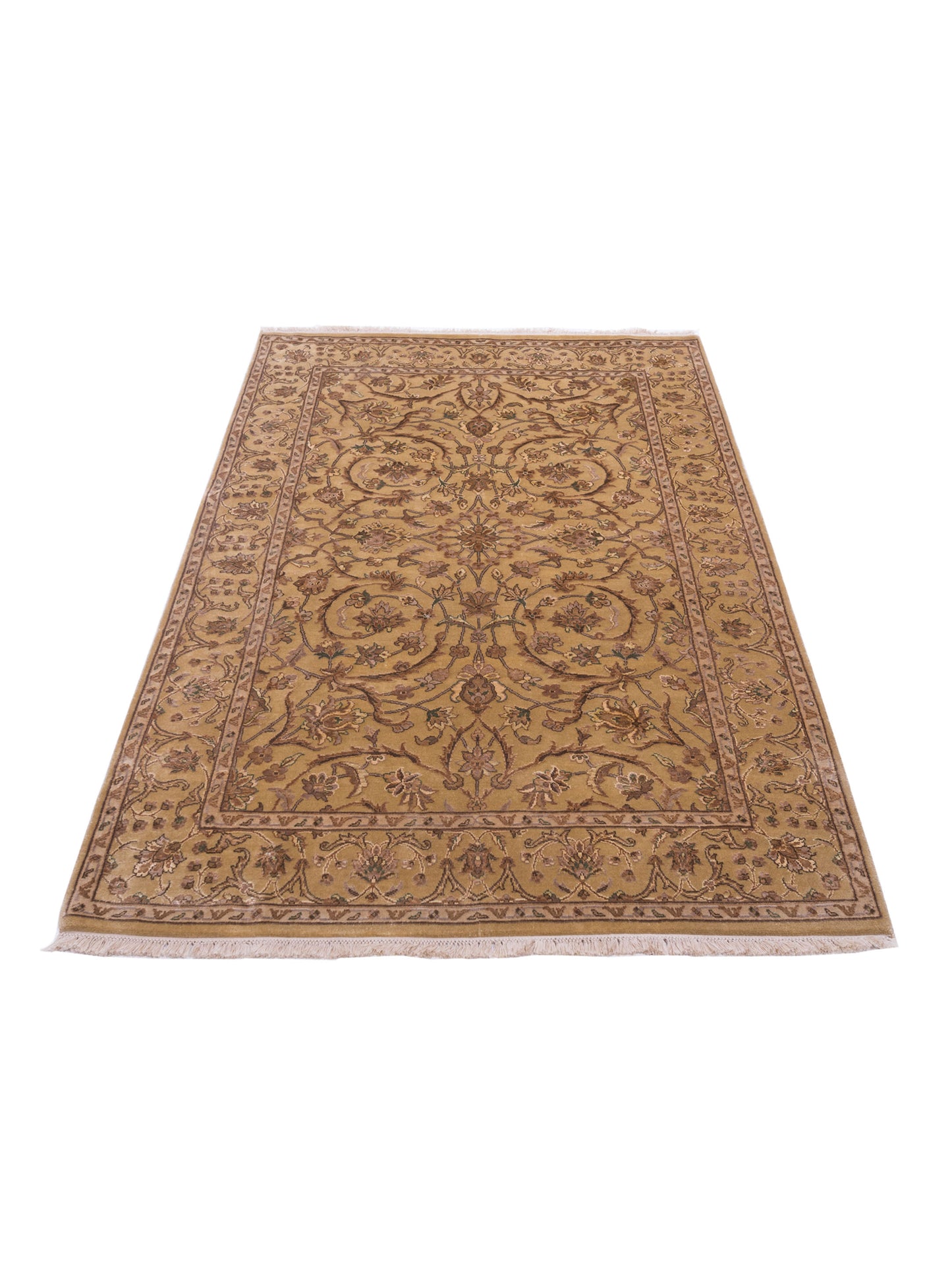 Rajpur Imperial 118928 Gold Gold Traditional Hand Knotted Rug