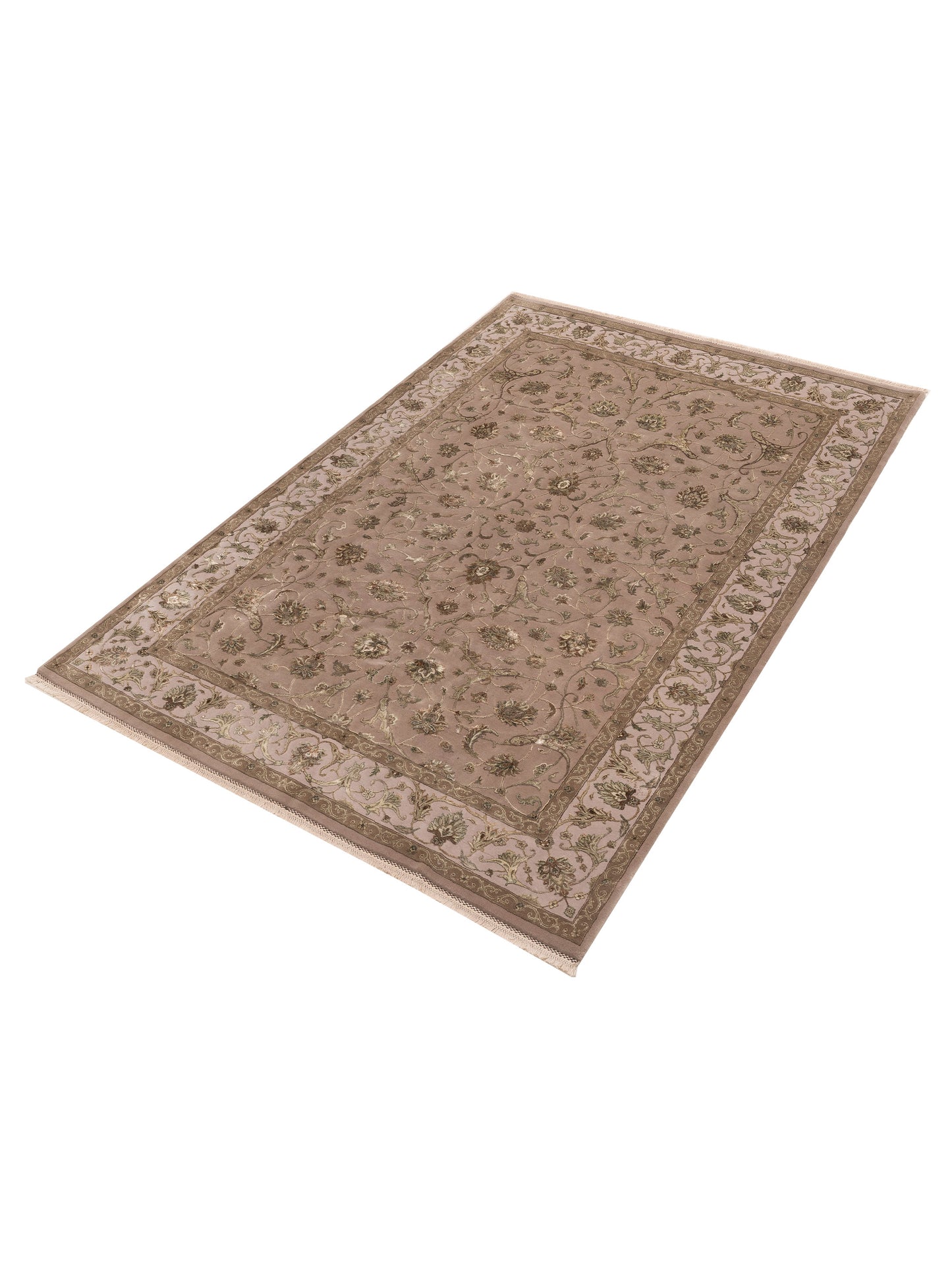 Rajpur Imperial 118932 Silver Cream Traditional Hand Knotted Rug