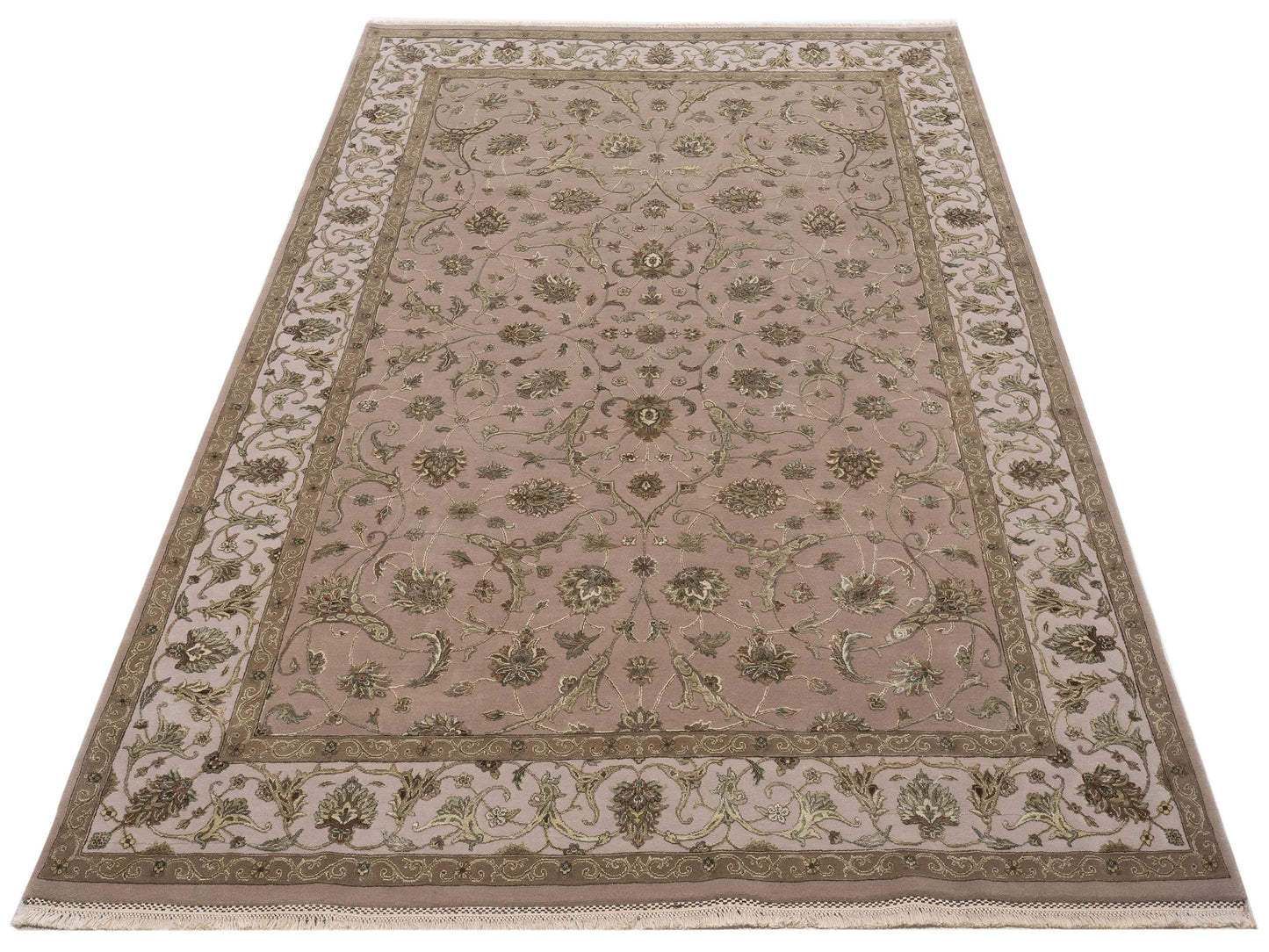 Rajpur Imperial 118932 Silver Cream Traditional Hand Knotted Rug