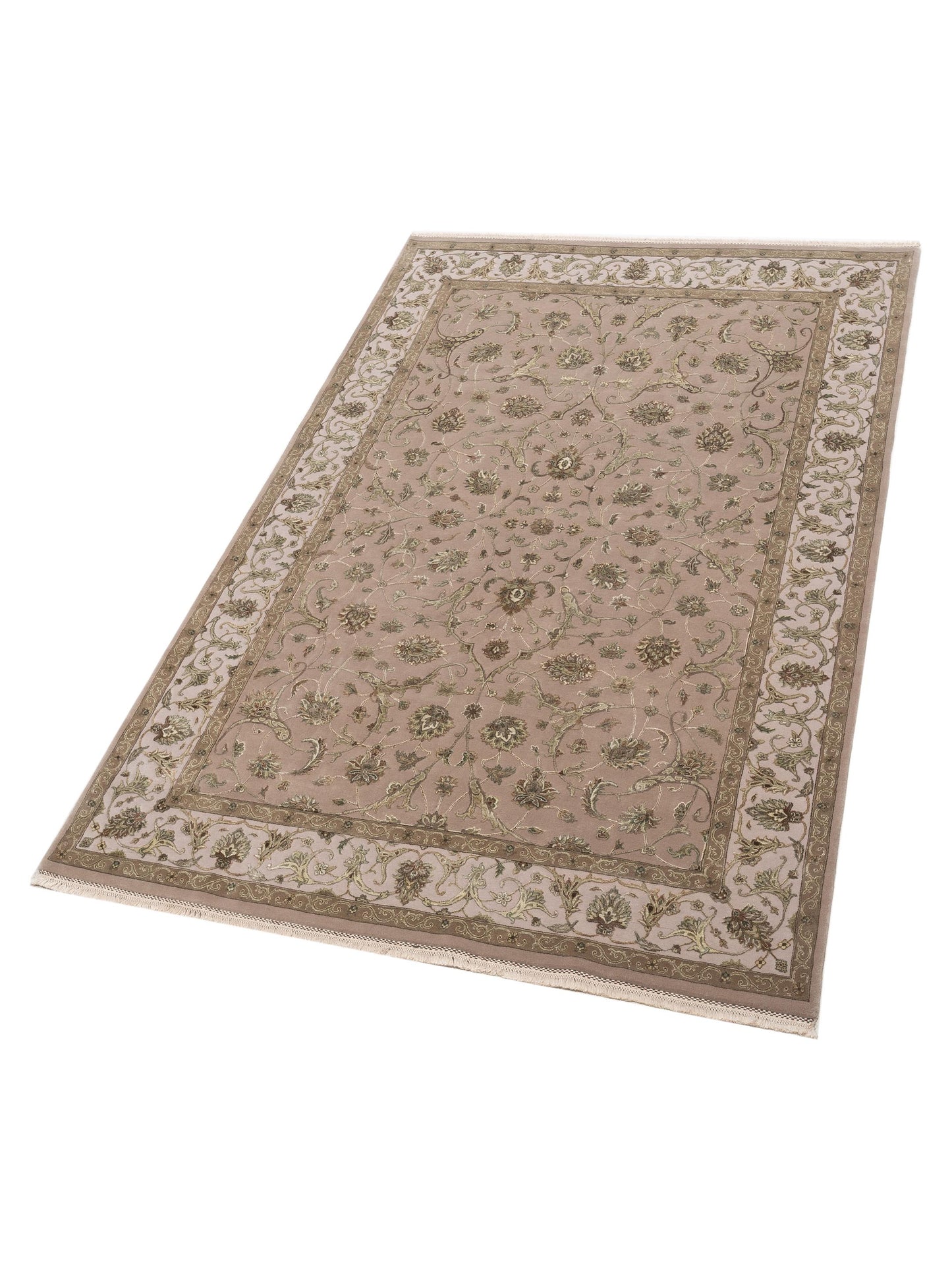 Rajpur Imperial 118932 Silver Cream Traditional Hand Knotted Rug