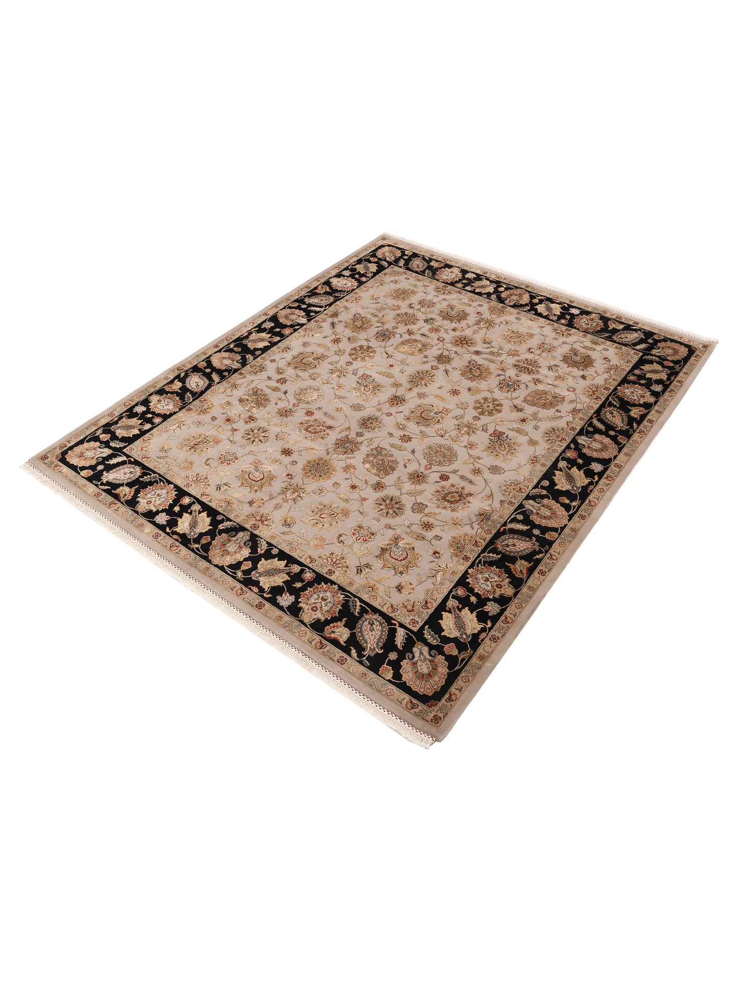 Rajpur Imperial 118954 Beige Black Traditional Hand Knotted Rug