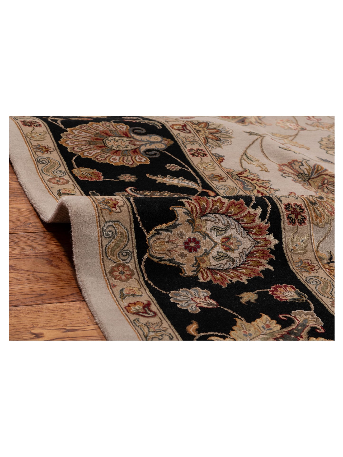 Rajpur Imperial 118954 Beige Black Traditional Hand Knotted Rug