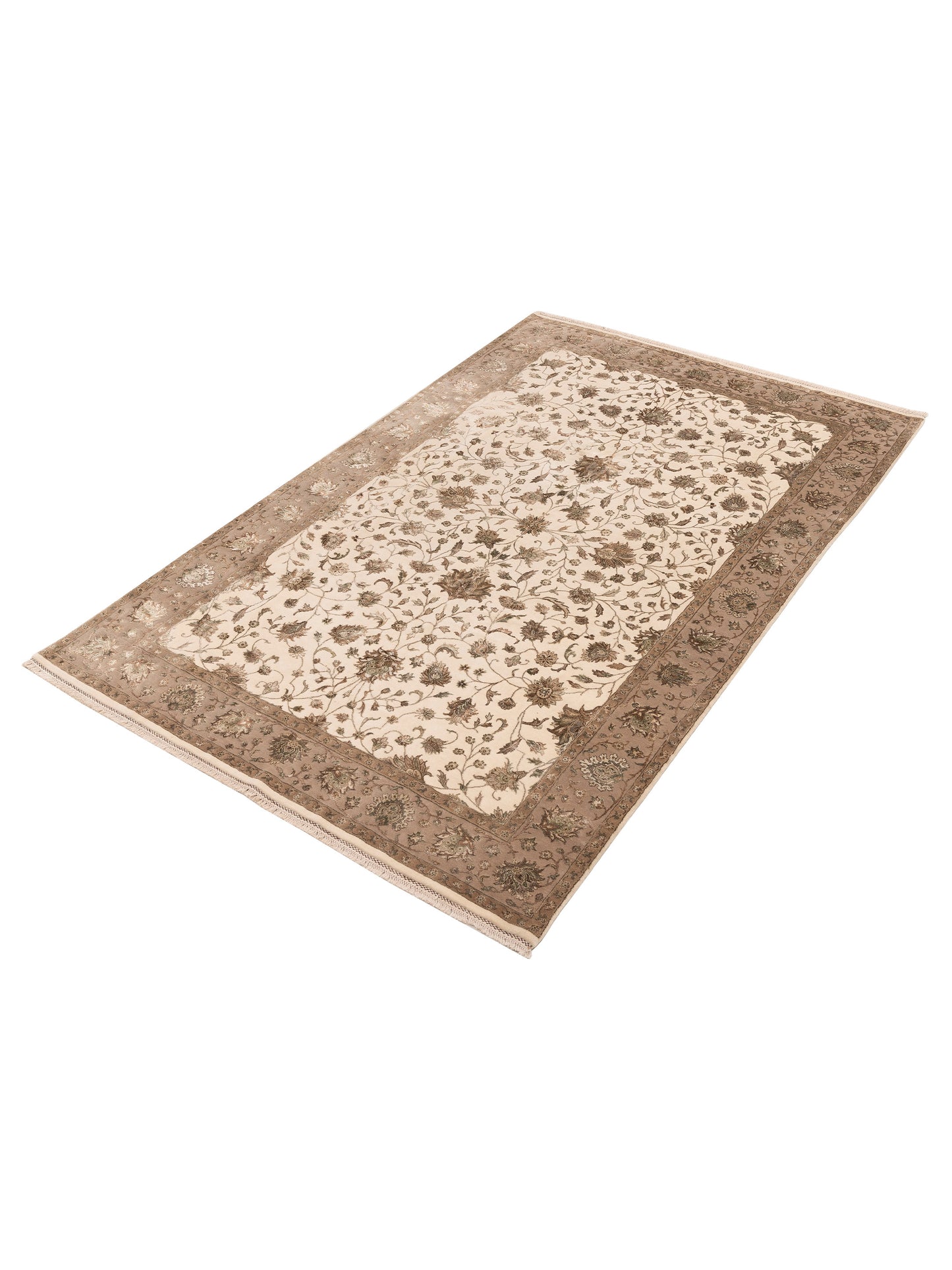 Rajpur Imperial 118962 Ivory Beige Traditional Hand Knotted Rug