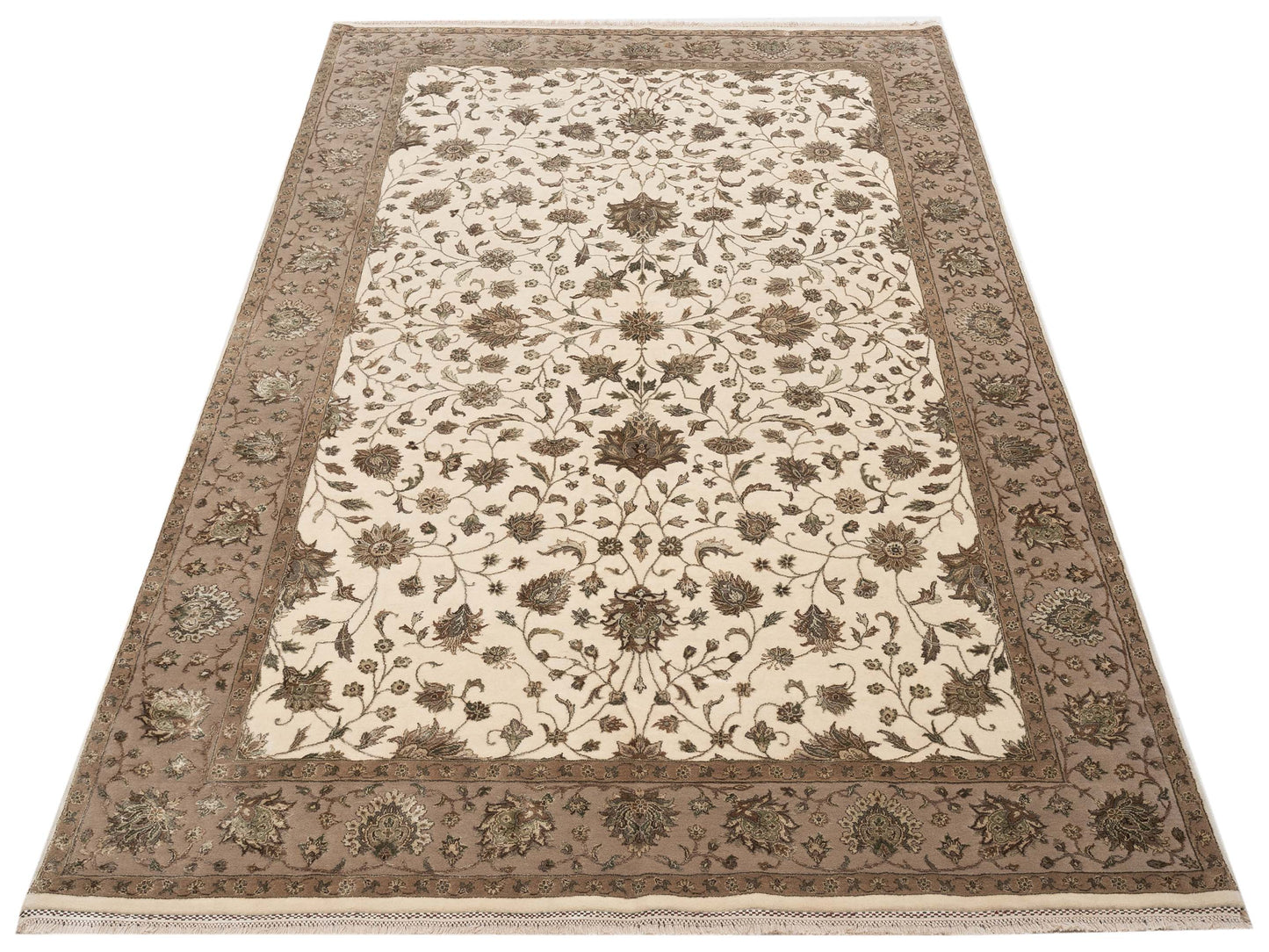 Rajpur Imperial 118962 Ivory Beige Traditional Hand Knotted Rug