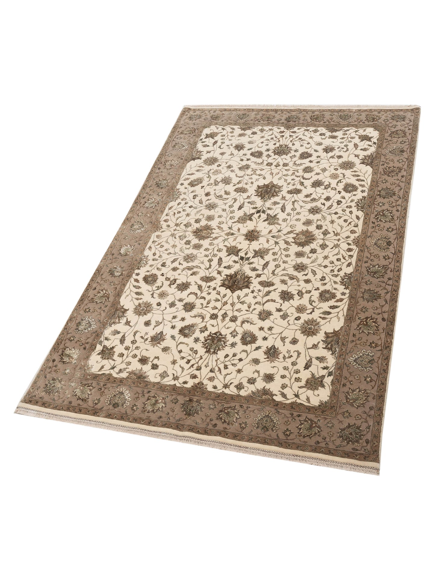 Rajpur Imperial 118962 Ivory Beige Traditional Hand Knotted Rug