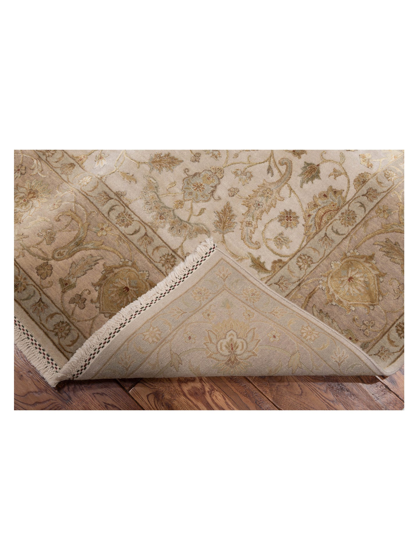 Rajpur Imperial Silk 118982 Ivory Beige Traditional Hand Knotted Rug