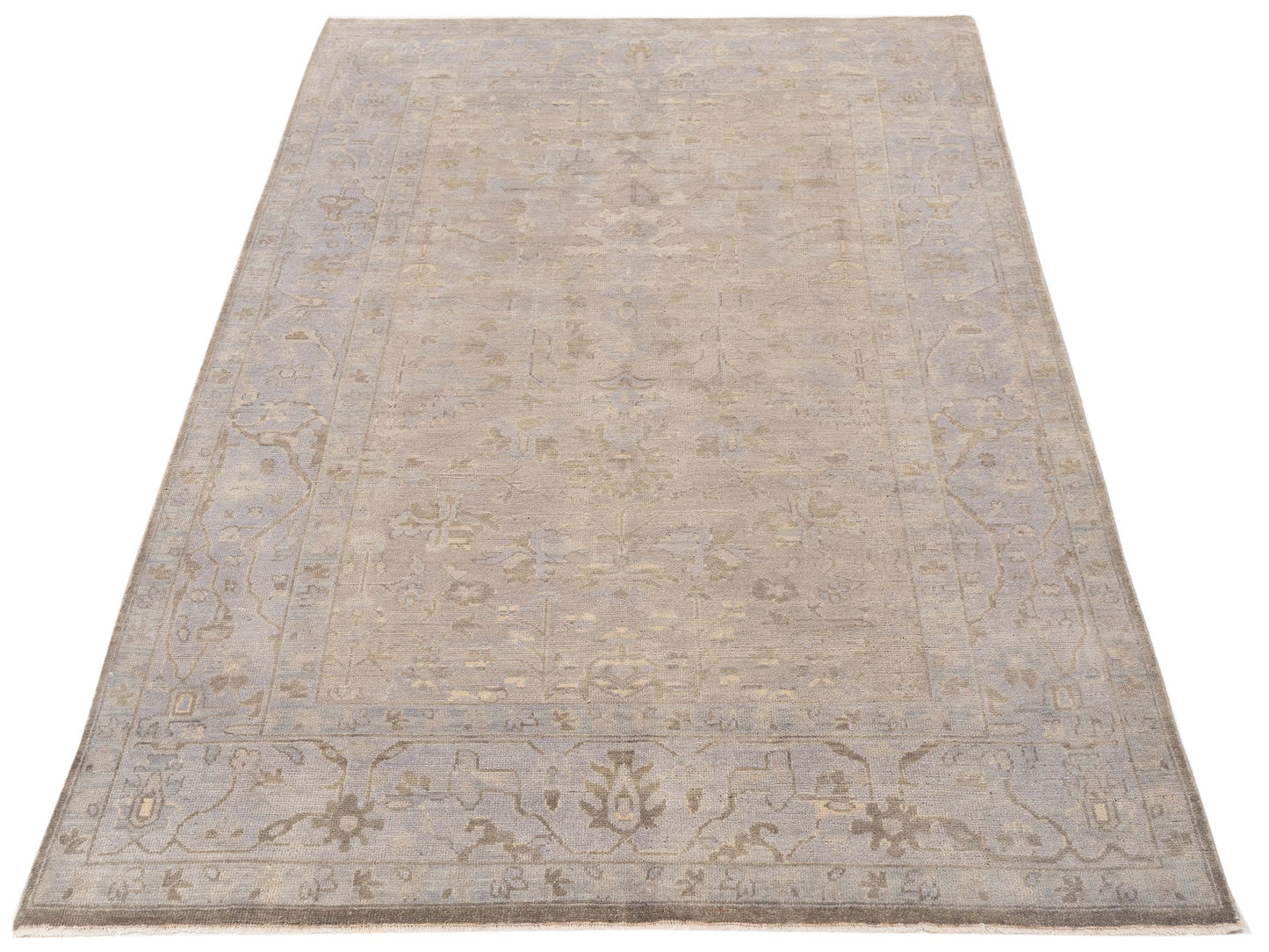 Rajpur Stella 119157 Silver  Transitional Hand Knotted Rug