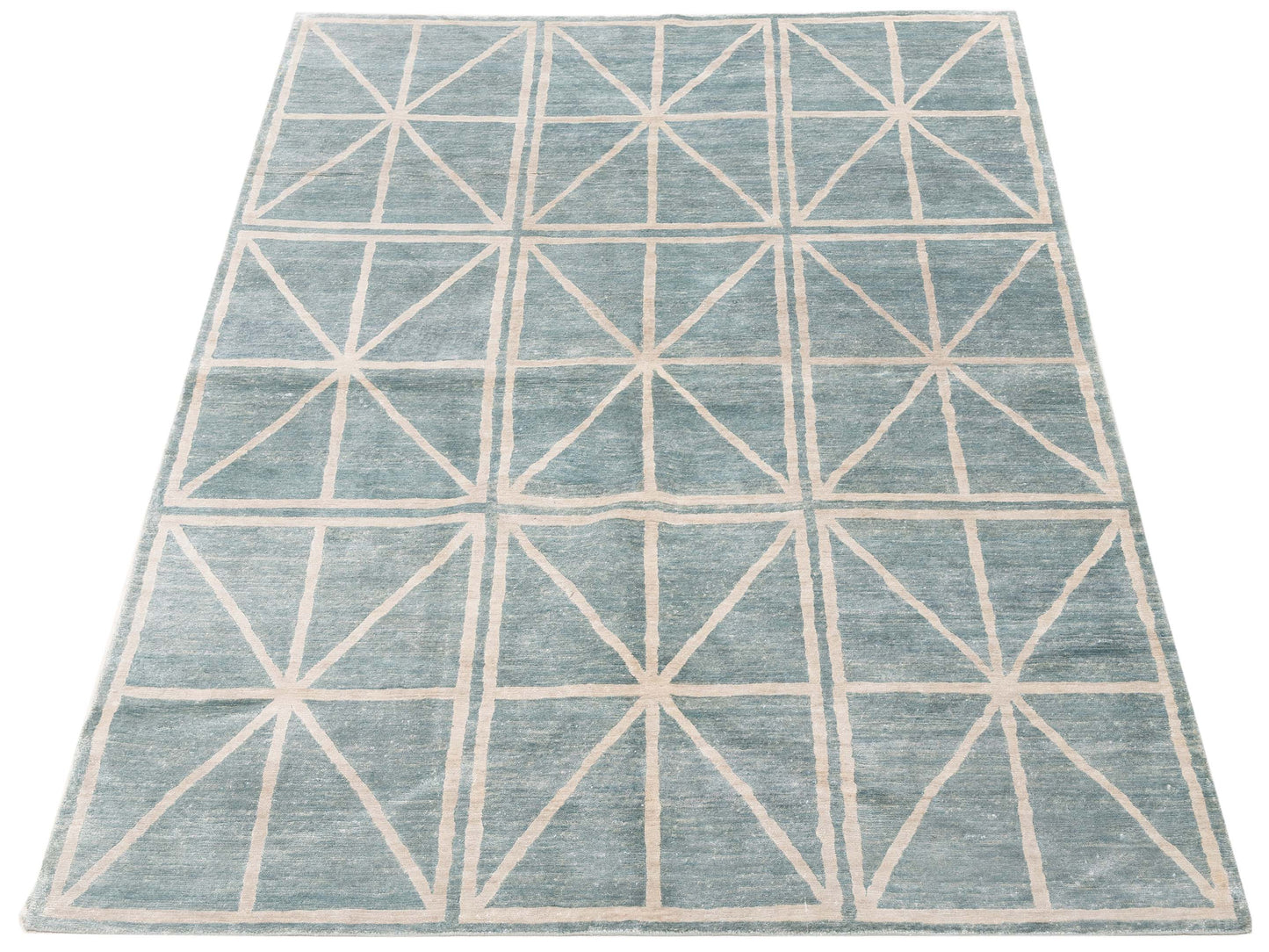 Siena Tibetino 119208 Light Blue Light Blue Contemporary Hand Knotted Rug