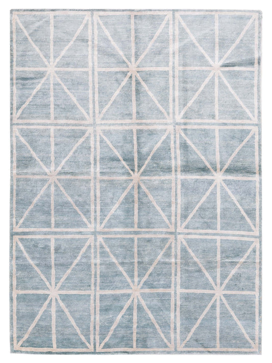 Siena Tibetino 119208 Light Blue Contemporary Hand Knotted Rug