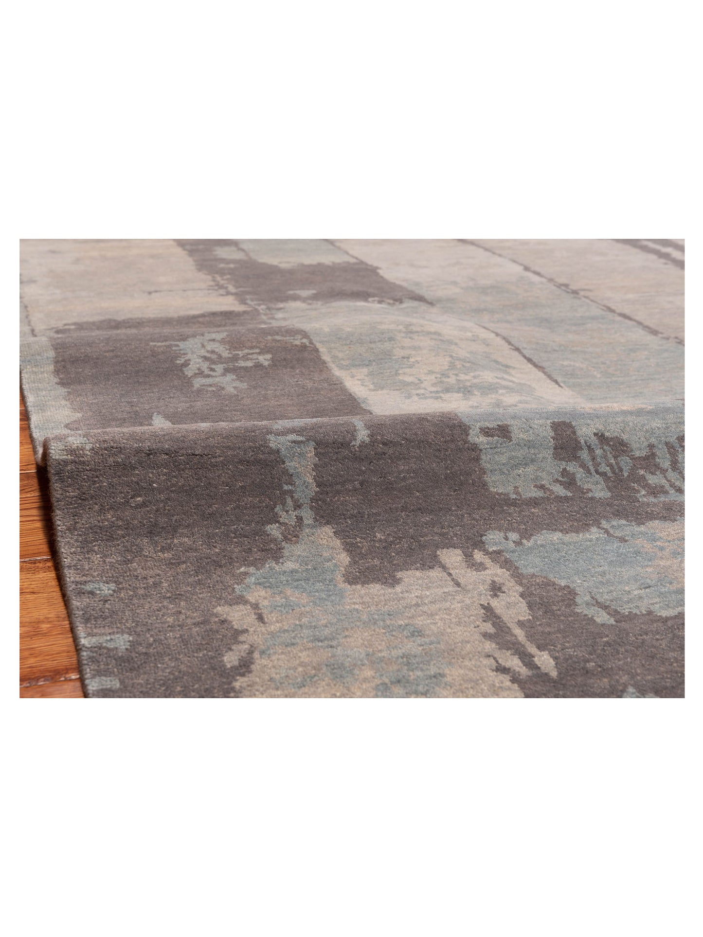 Siena Tibetino 119310 Blue Gray Contemporary Hand Knotted Rug