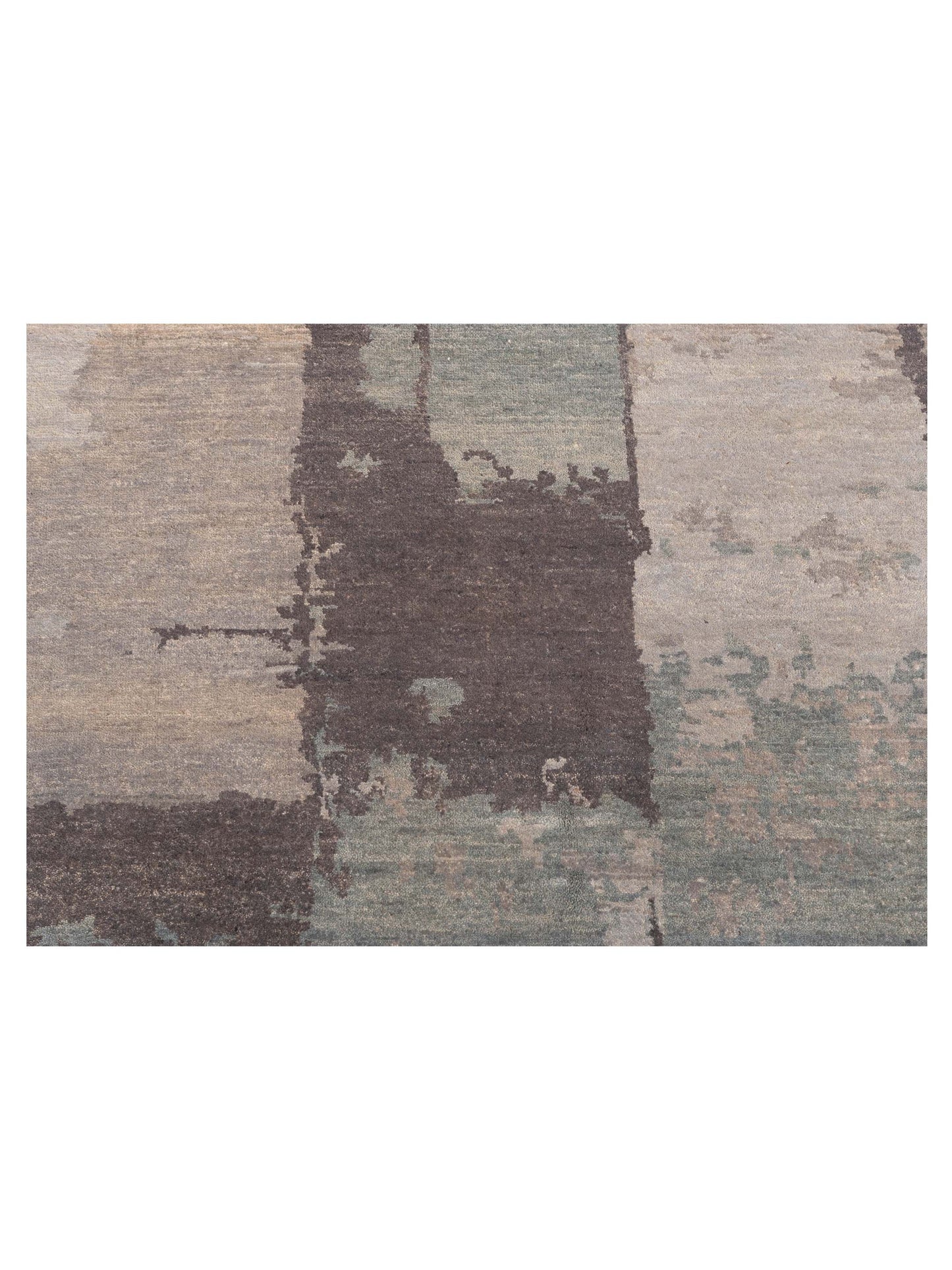 Siena Tibetino 119310 Blue Gray Contemporary Hand Knotted Rug