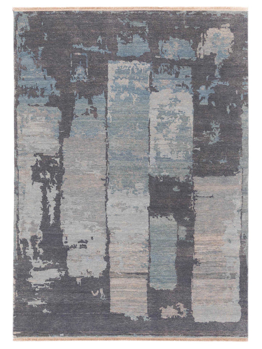 Siena Tibetino 119310 Blue Contemporary Hand Knotted Rug