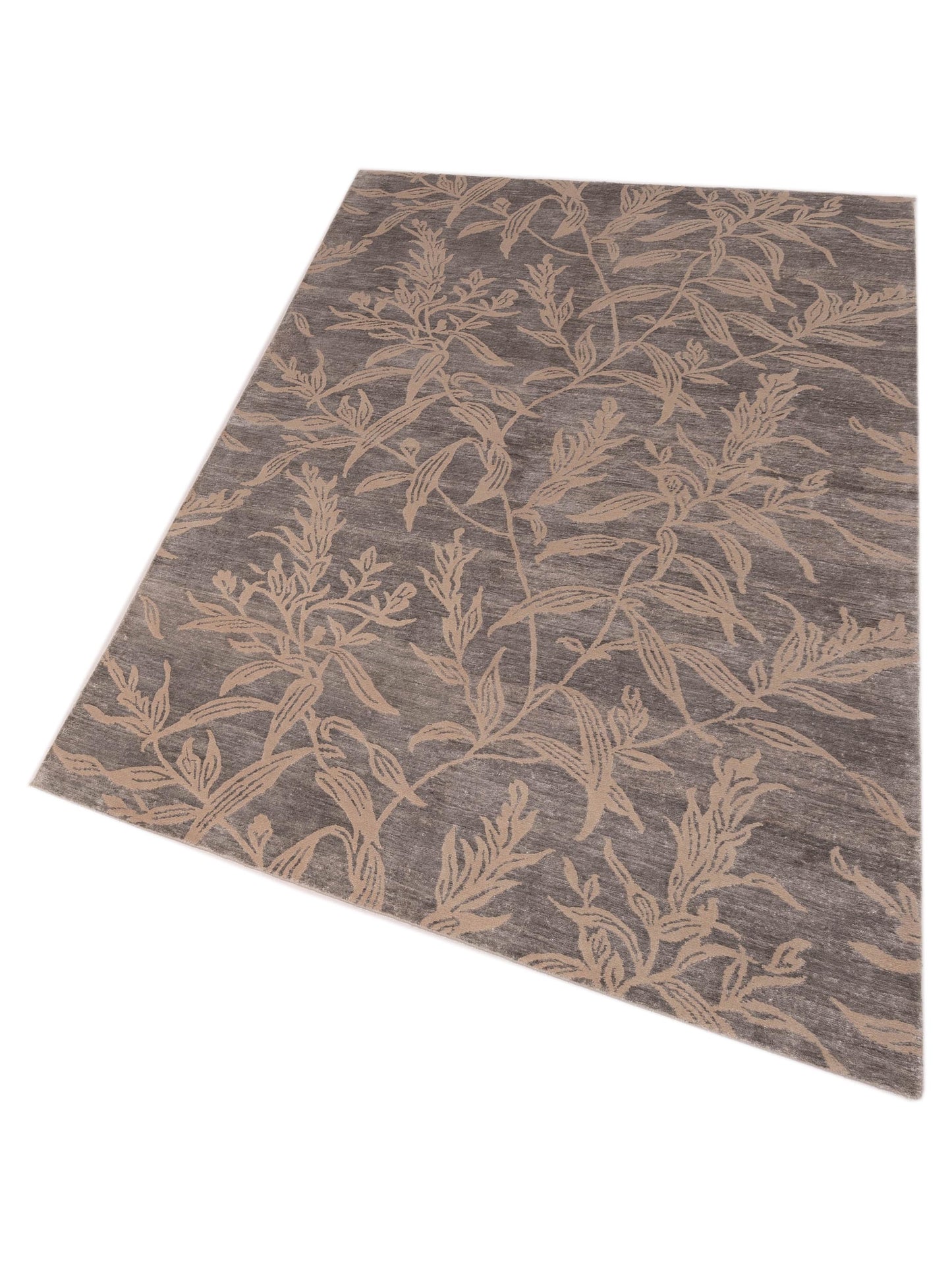 Siena Tibetino 119735 Silver Silver Contemporary Hand Knotted Rug