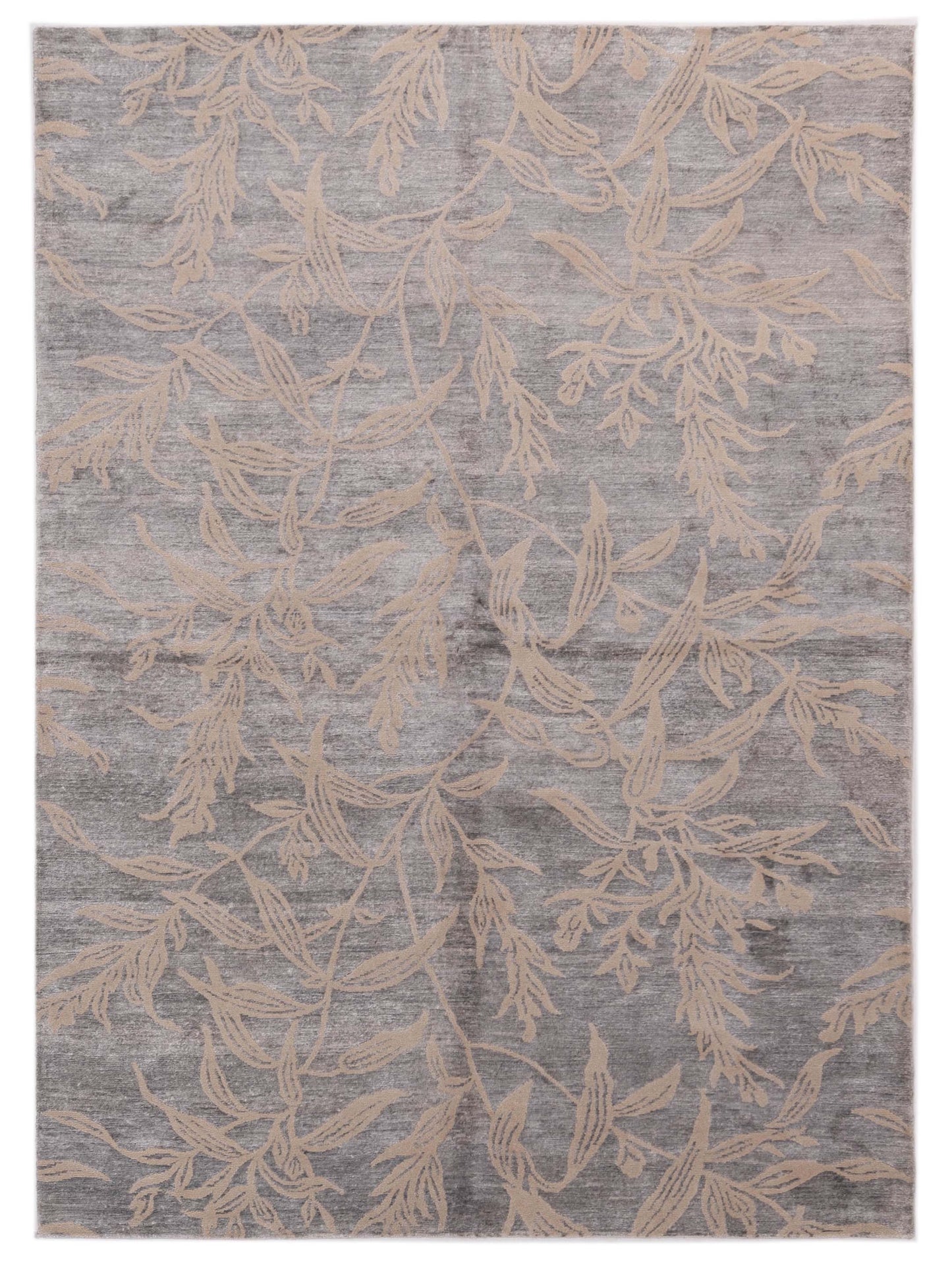 Siena Tibetino 119735 Silver Contemporary Hand Knotted Rug