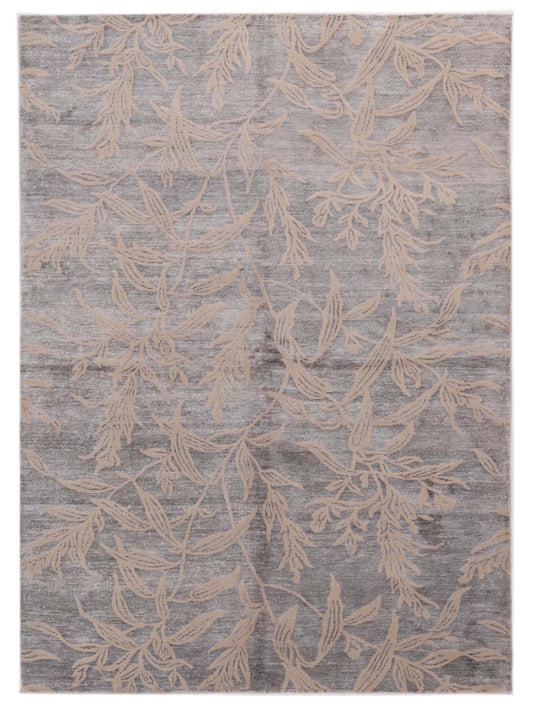 Siena Tibetino 119735 Silver Contemporary Hand Knotted Rug