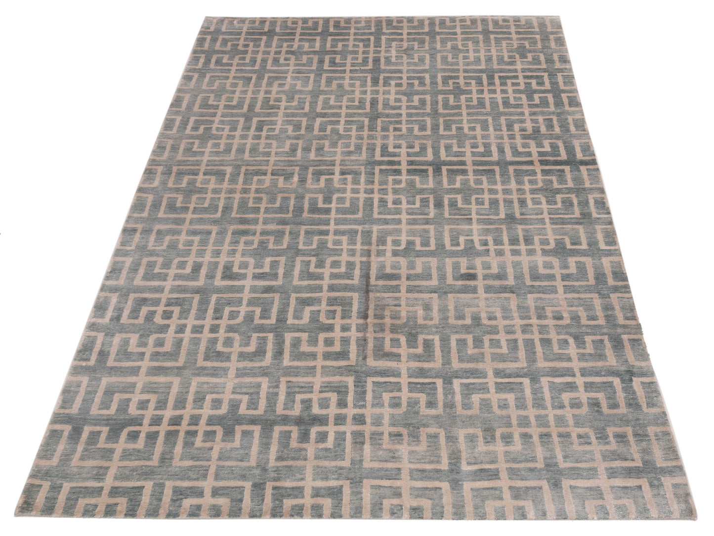 Siena Tibetino 119742 Blue  Contemporary Hand Knotted Rug