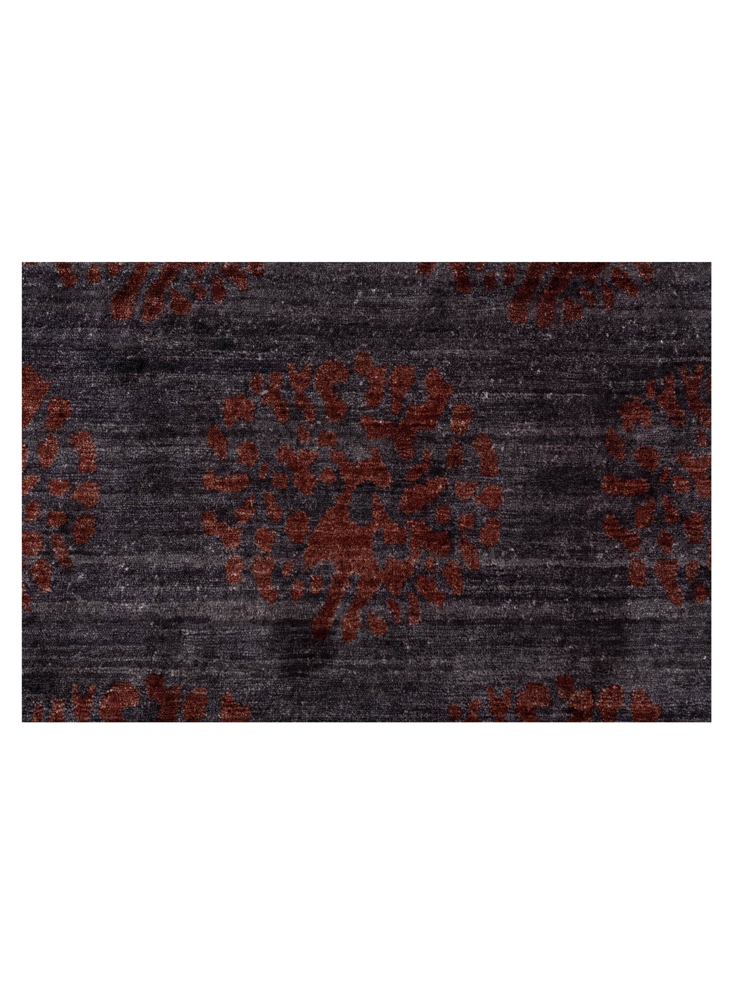 Siena Tibetino 119747 Charcoal Red Contemporary Hand Knotted Rug