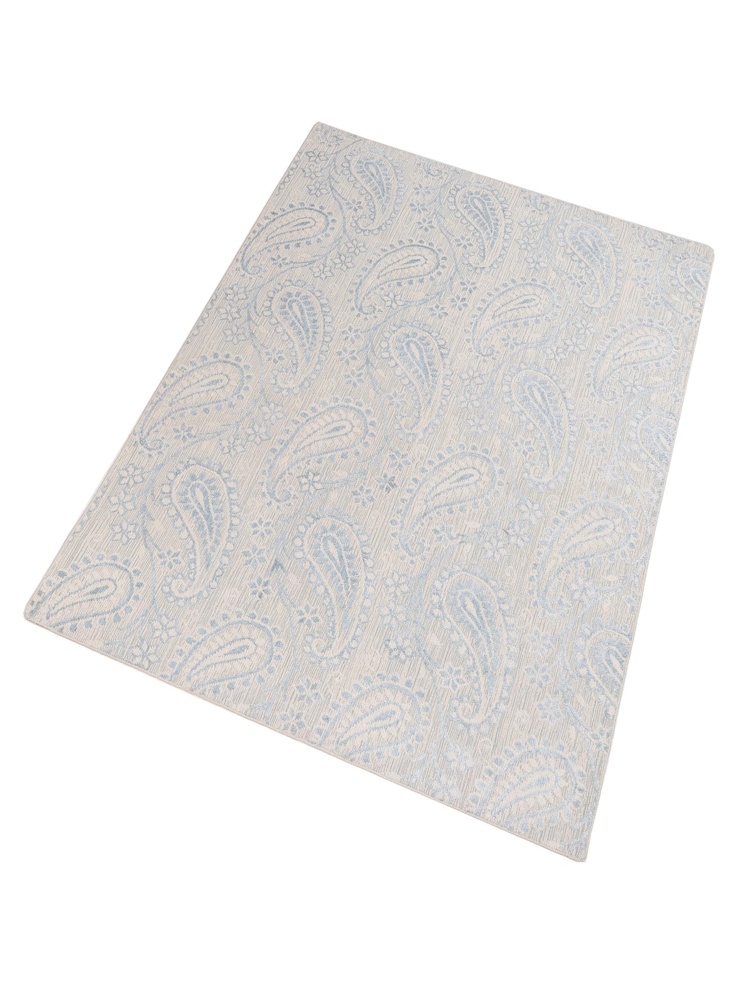 Siena Himalayan 120330 Ivory Blue Contemporary Hand Knotted Rug