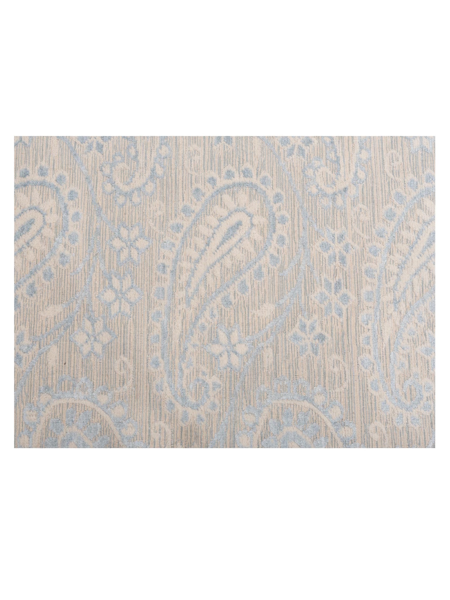 Siena Himalayan 120330 Ivory Blue Contemporary Hand Knotted Rug