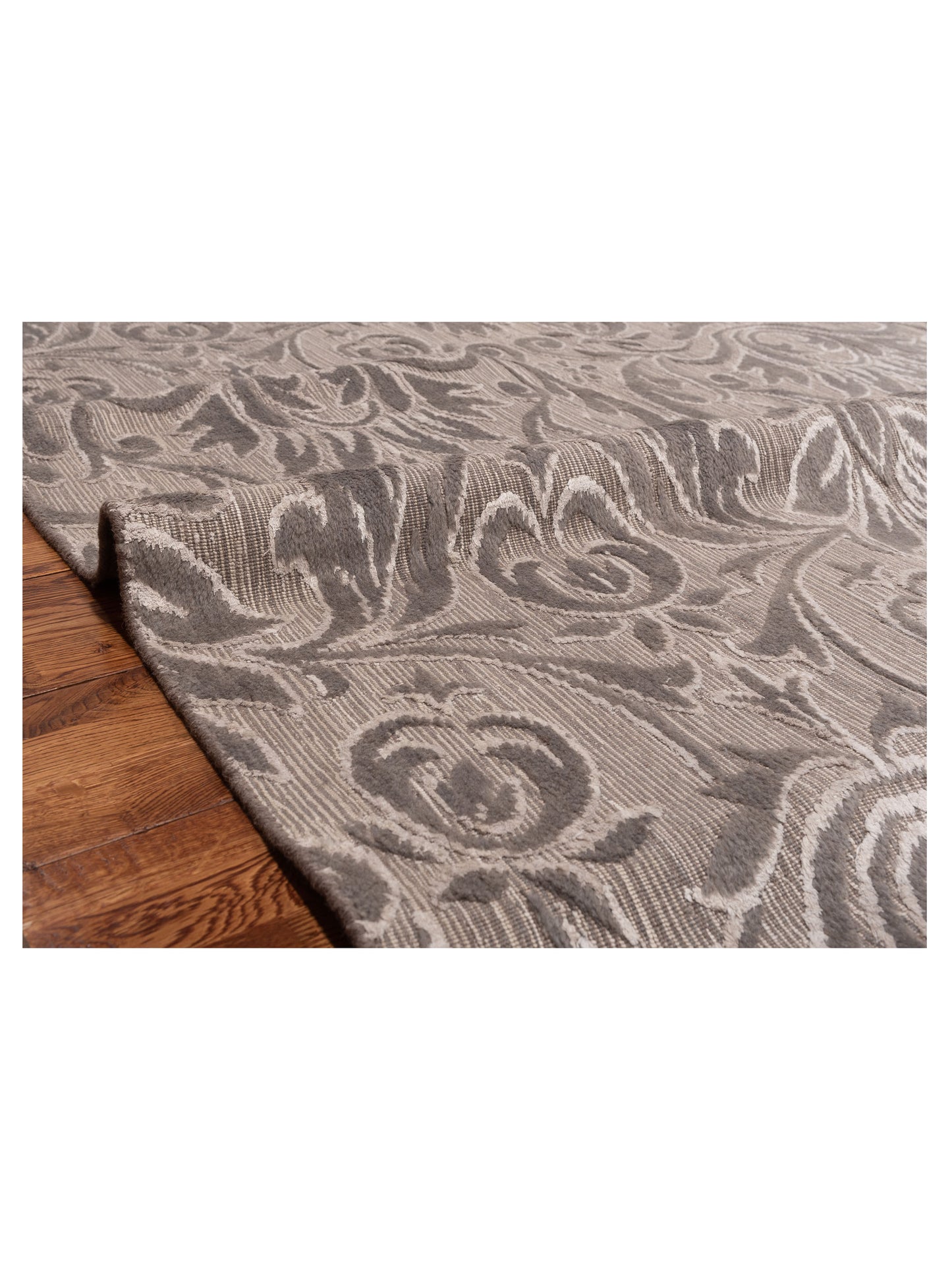 Siena Himalayan 120344 Gray  Contemporary Hand Knotted Rug