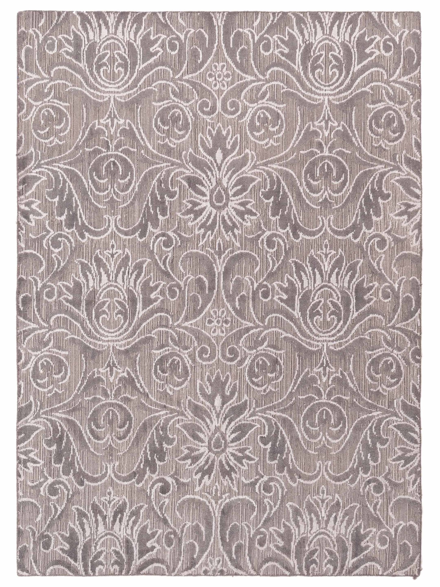 Siena Himalayan 120344 Gray Contemporary Hand Knotted Rug