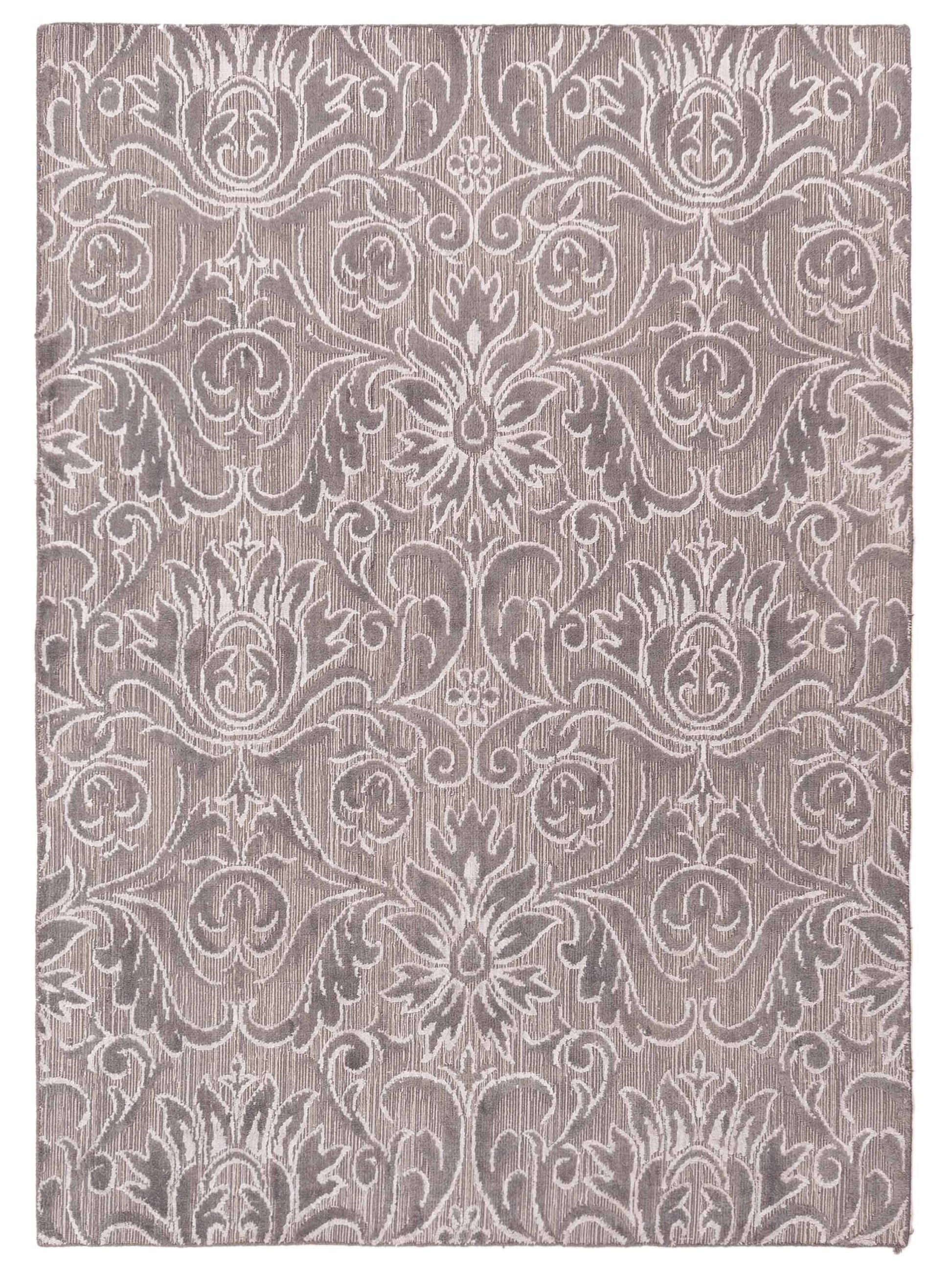 Siena Himalayan 120344 Gray Contemporary Hand Knotted Rug