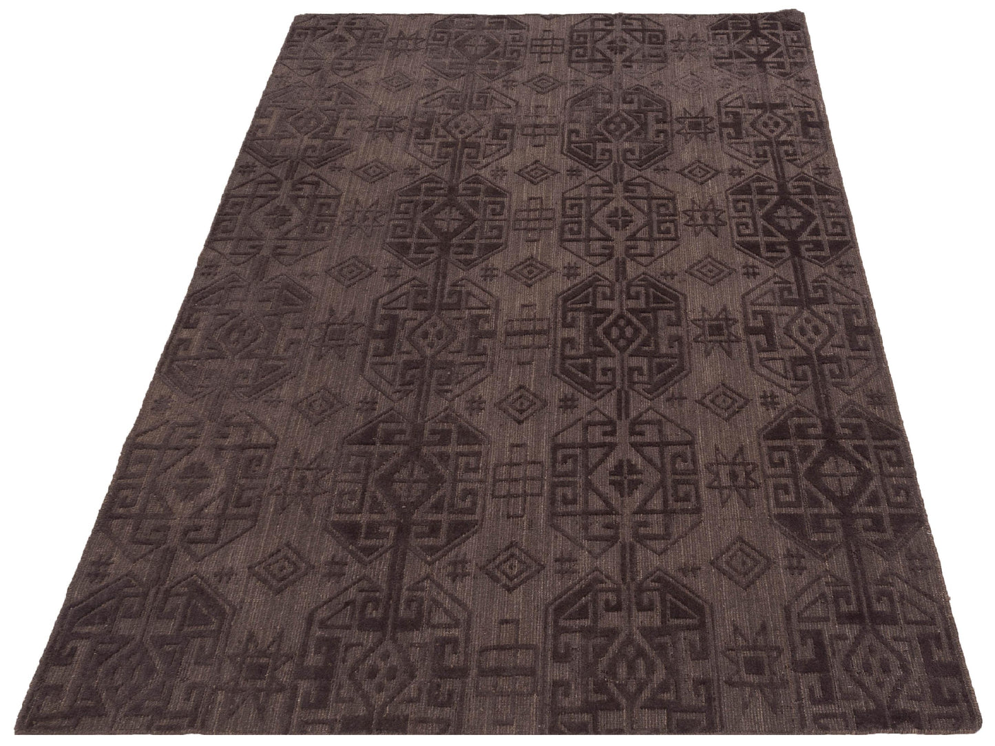 Siena Himalayan 120367 Brown  Contemporary Hand Knotted Rug