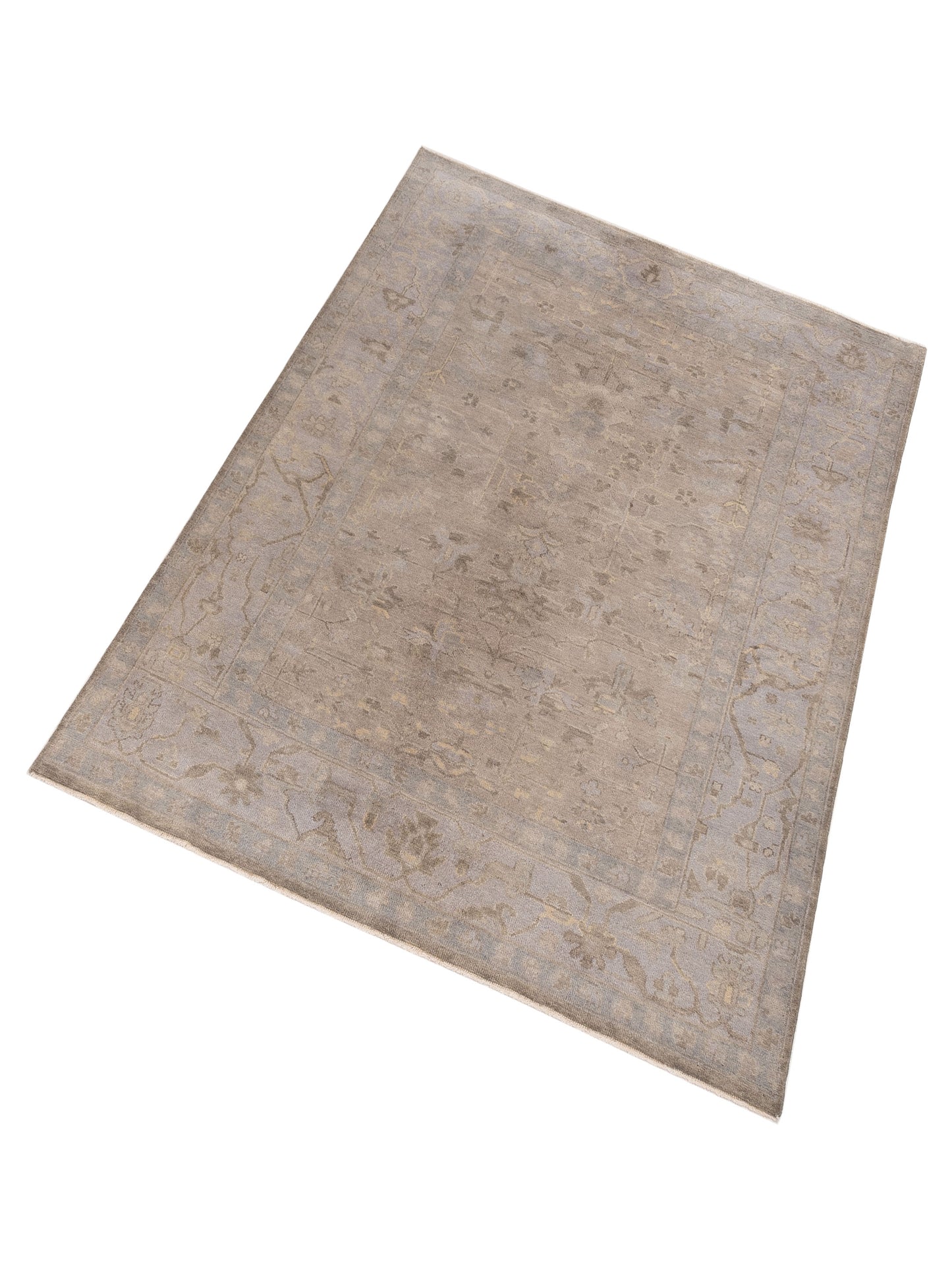 Rajpur Oushak Shah 120422 Gray Gray Traditional Hand Knotted Rug