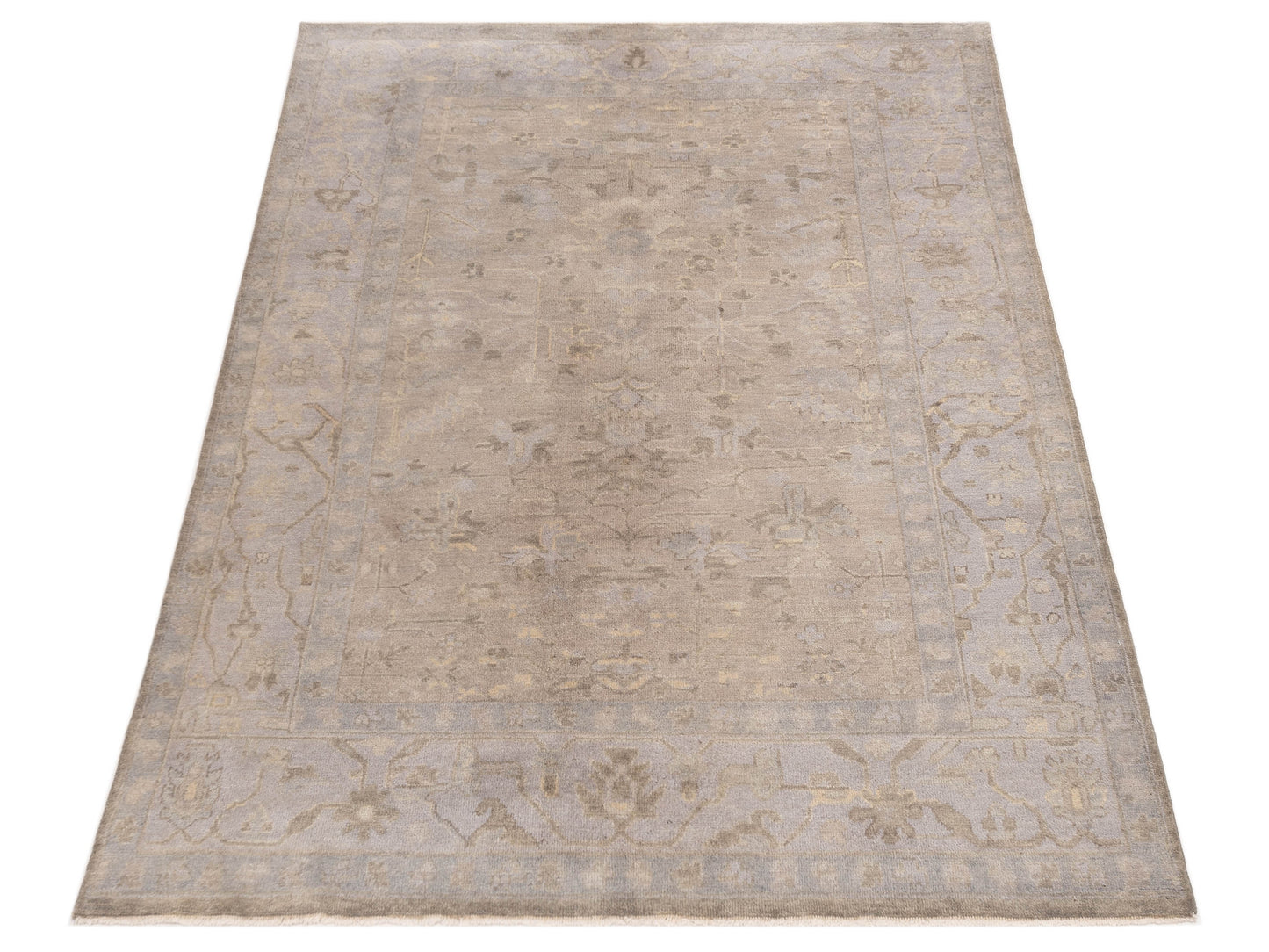 Rajpur Oushak Shah 120422 Gray Gray Traditional Hand Knotted Rug