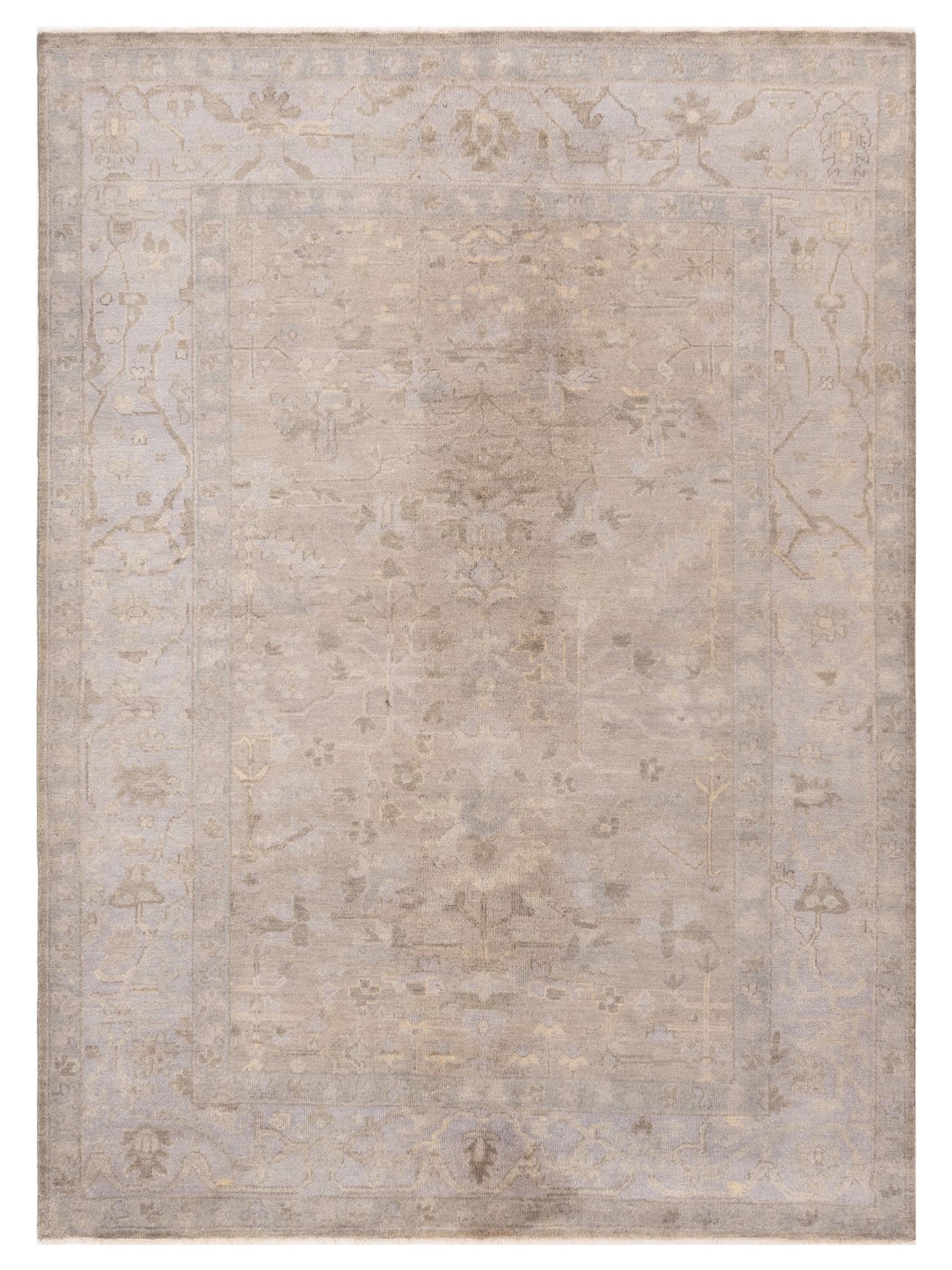 Rajpur Oushak Shah 120422 Gray Traditional Hand Knotted Rug