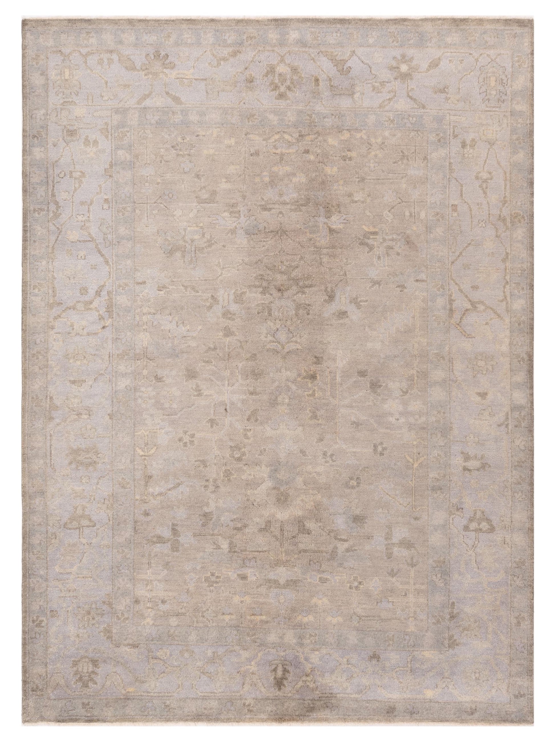 Rajpur Oushak Shah 120422 Gray Traditional Hand Knotted Rug